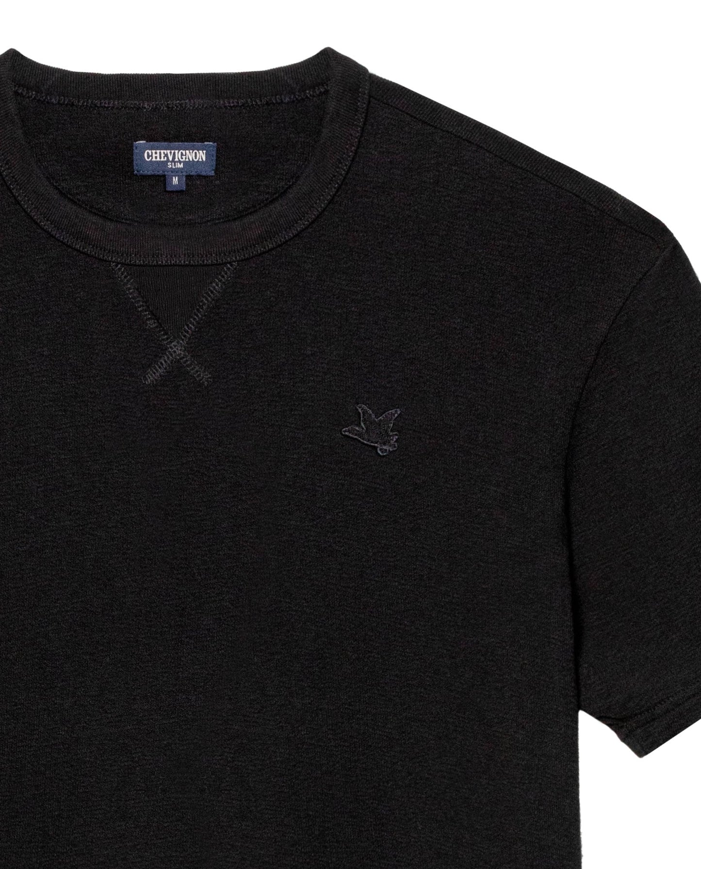 Men's V-Neck Slim Fit T-shirt in Cotton-Polyester Blend Lighthouse