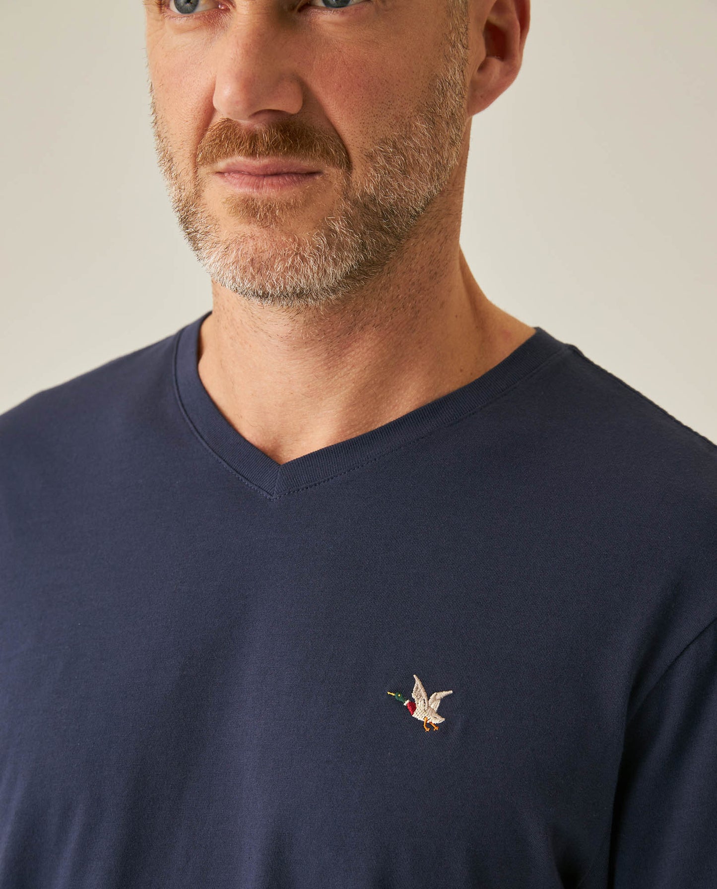 Men's Slim Fit V-Neck T-Shirt - Blue