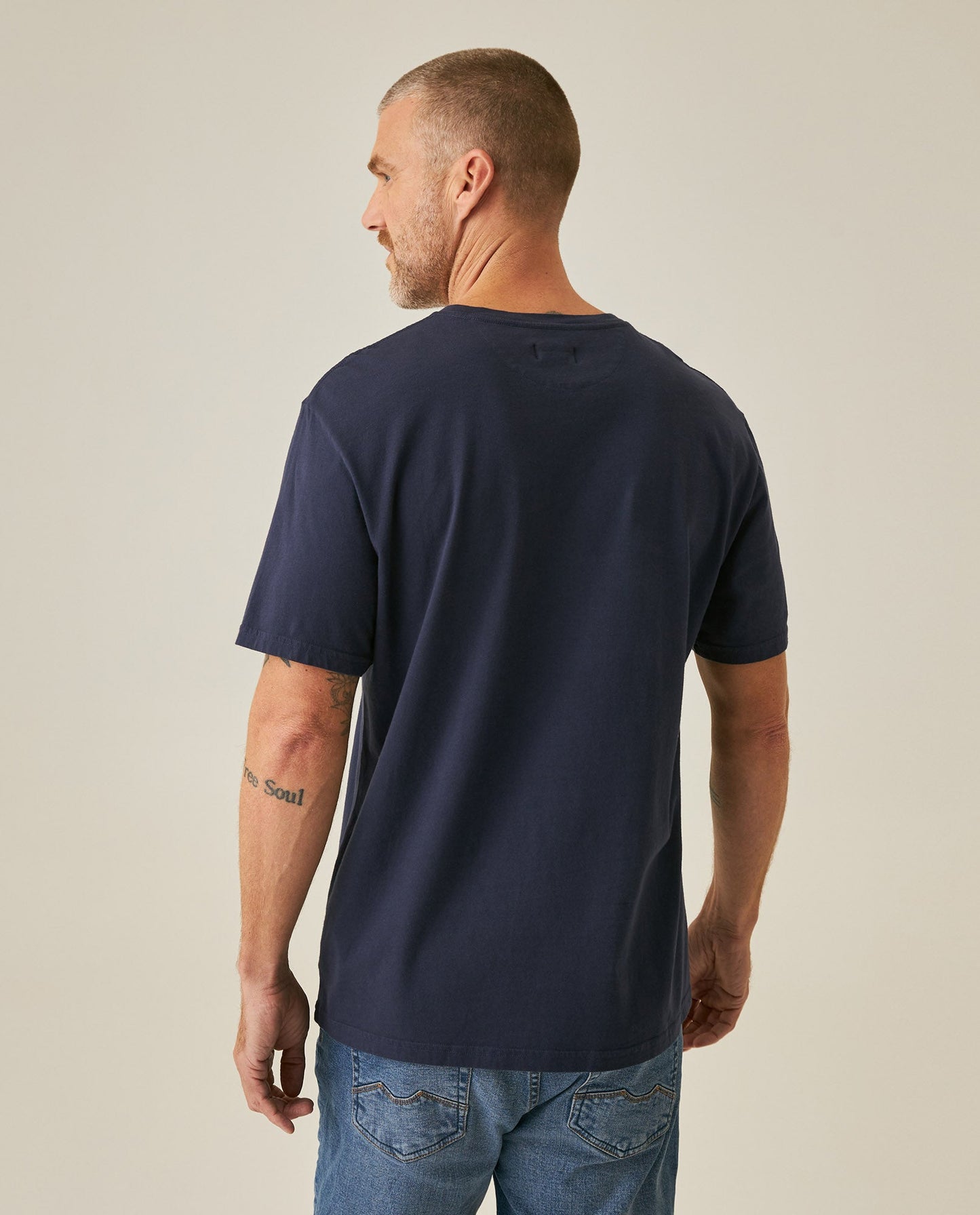 Men's Slim Fit V-Neck T-Shirt - Blue