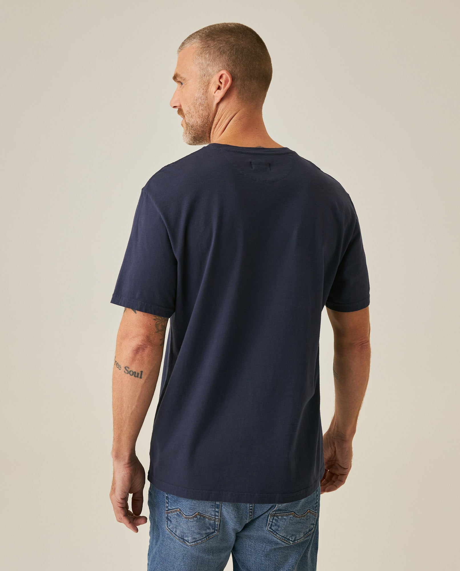 Men's Slim Fit V-Neck T-Shirt - Blue