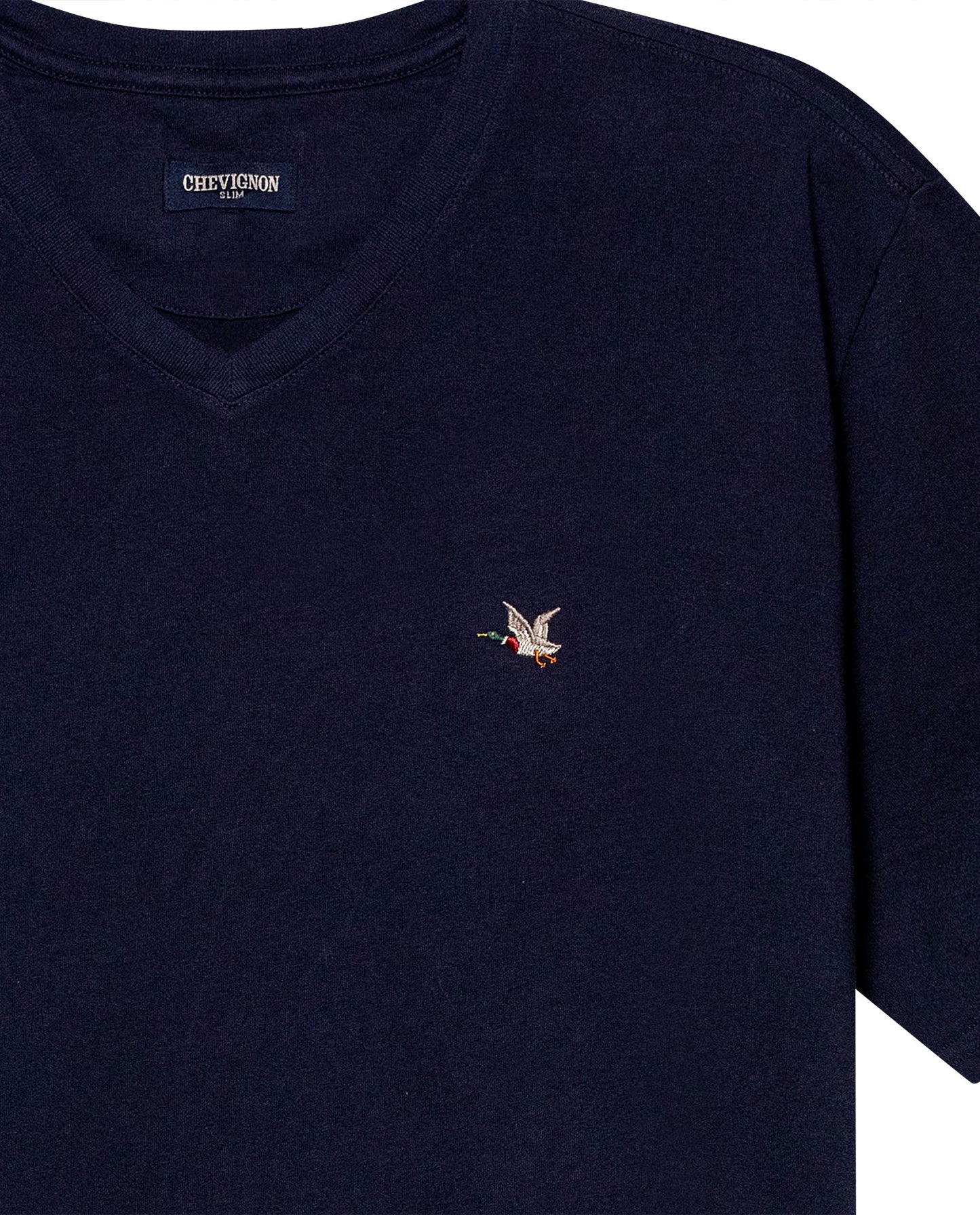 Men's Slim Fit V-Neck T-Shirt - Blue