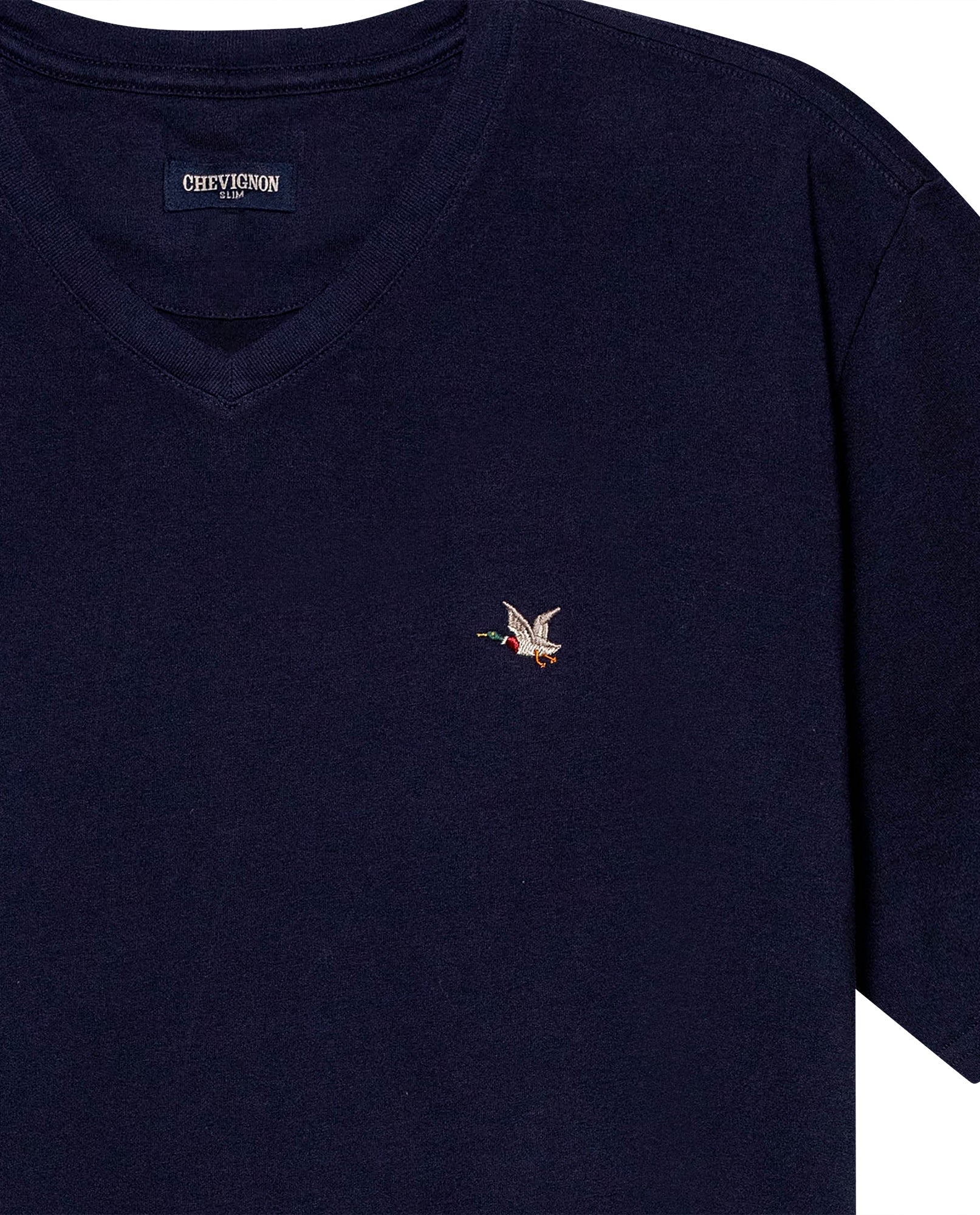 Men's Slim Fit V-Neck T-Shirt - Blue