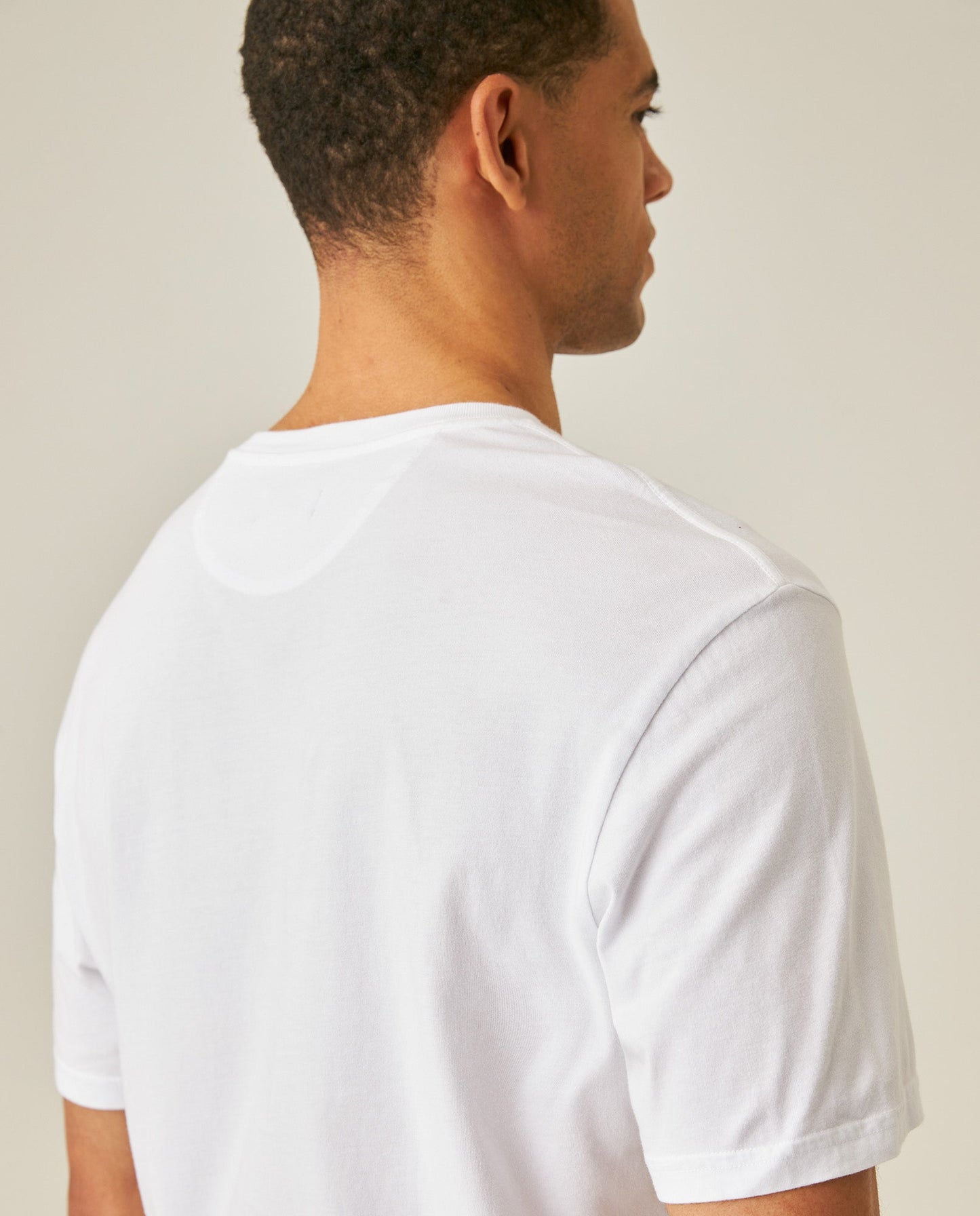 Men's Slim Fit V-Neck T-Shirt - White