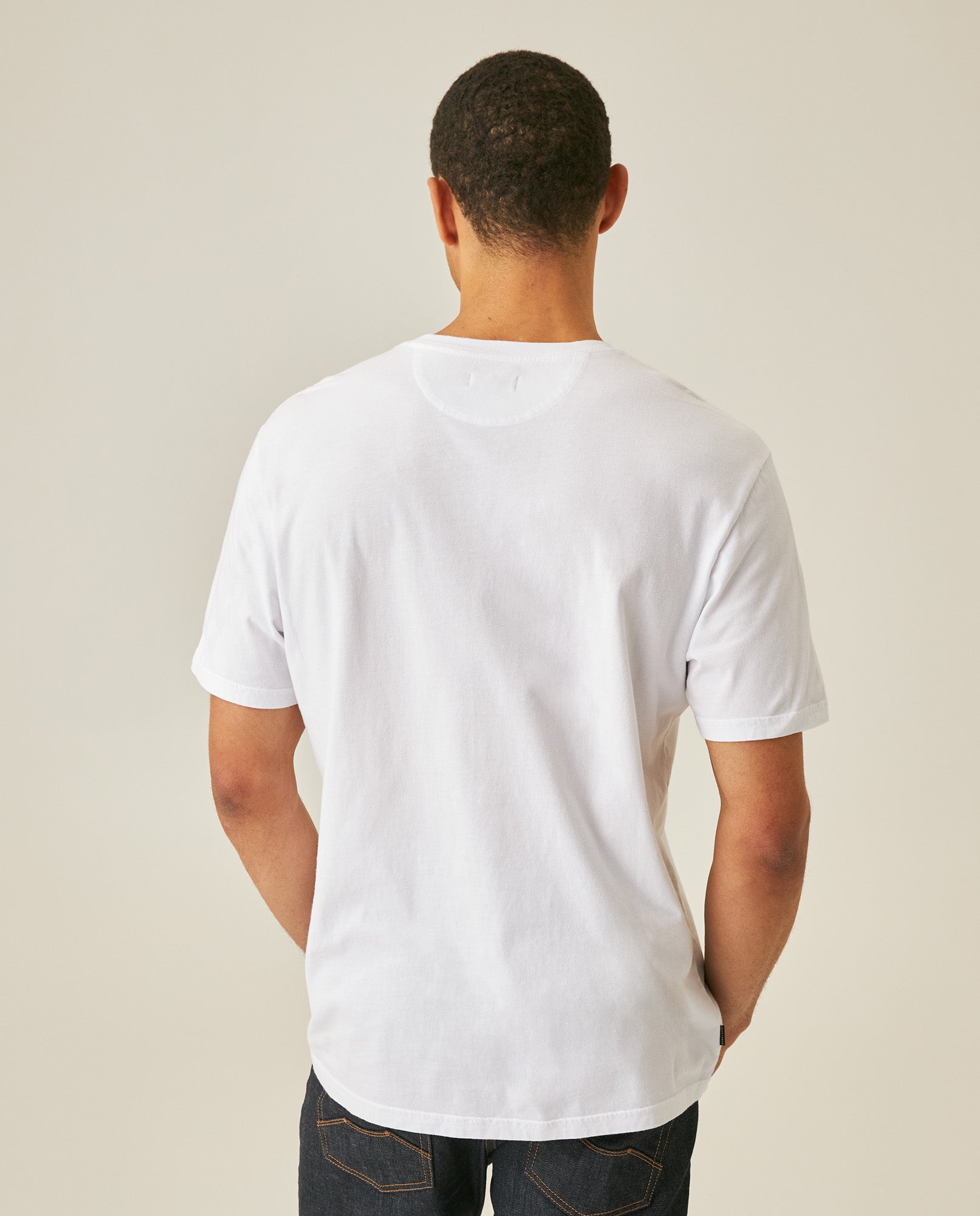 Men's Slim Fit V-Neck T-Shirt - White