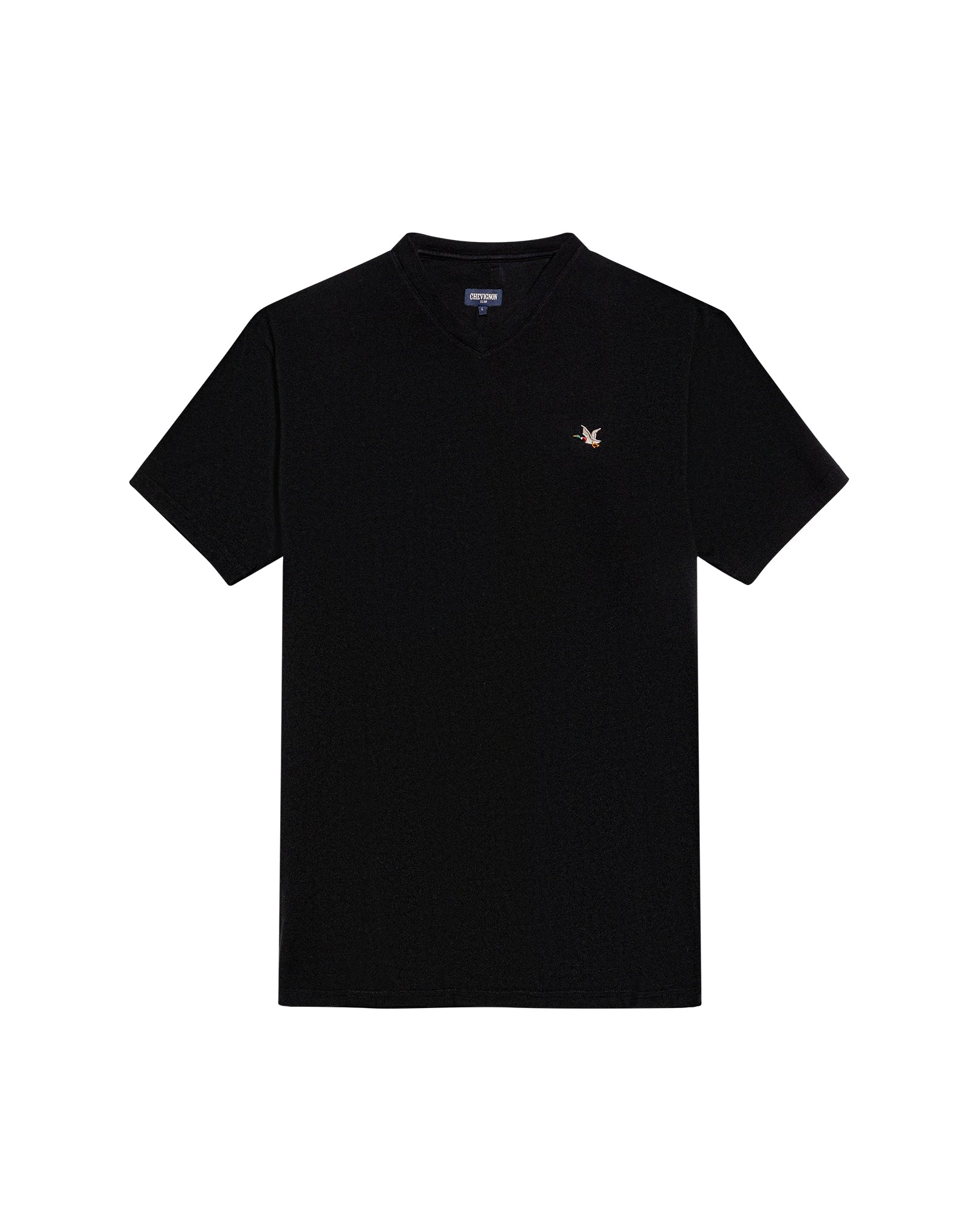 Men's Slim Fit V-Neck T-Shirt - Black