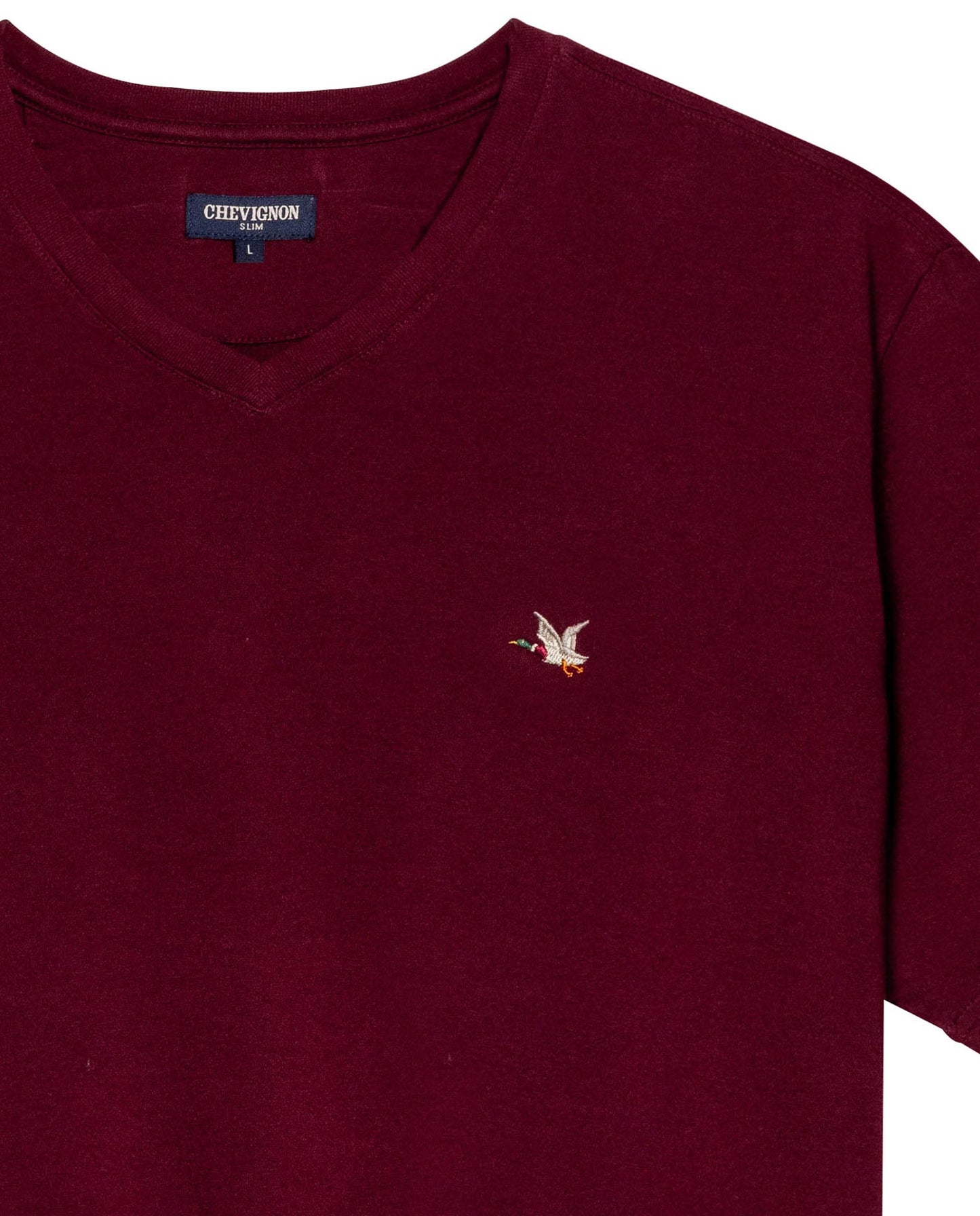 Men's Slim Fit V-Neck T-Shirt - Red