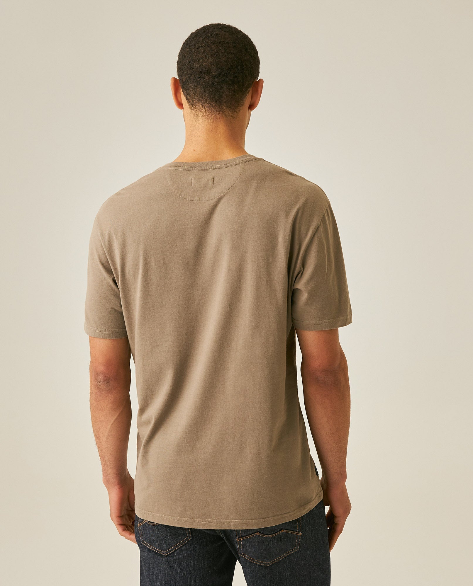 Men's Slim Fit V-Neck T-Shirt - Khaki