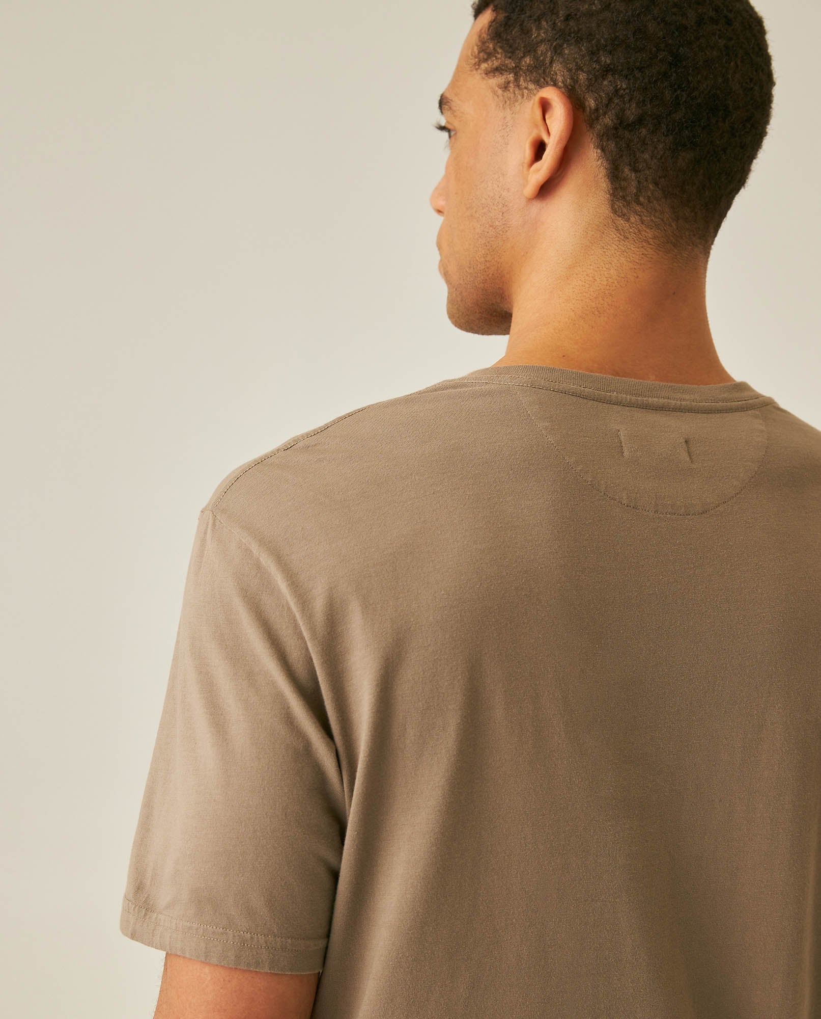 Men's Slim Fit V-Neck T-Shirt - Khaki