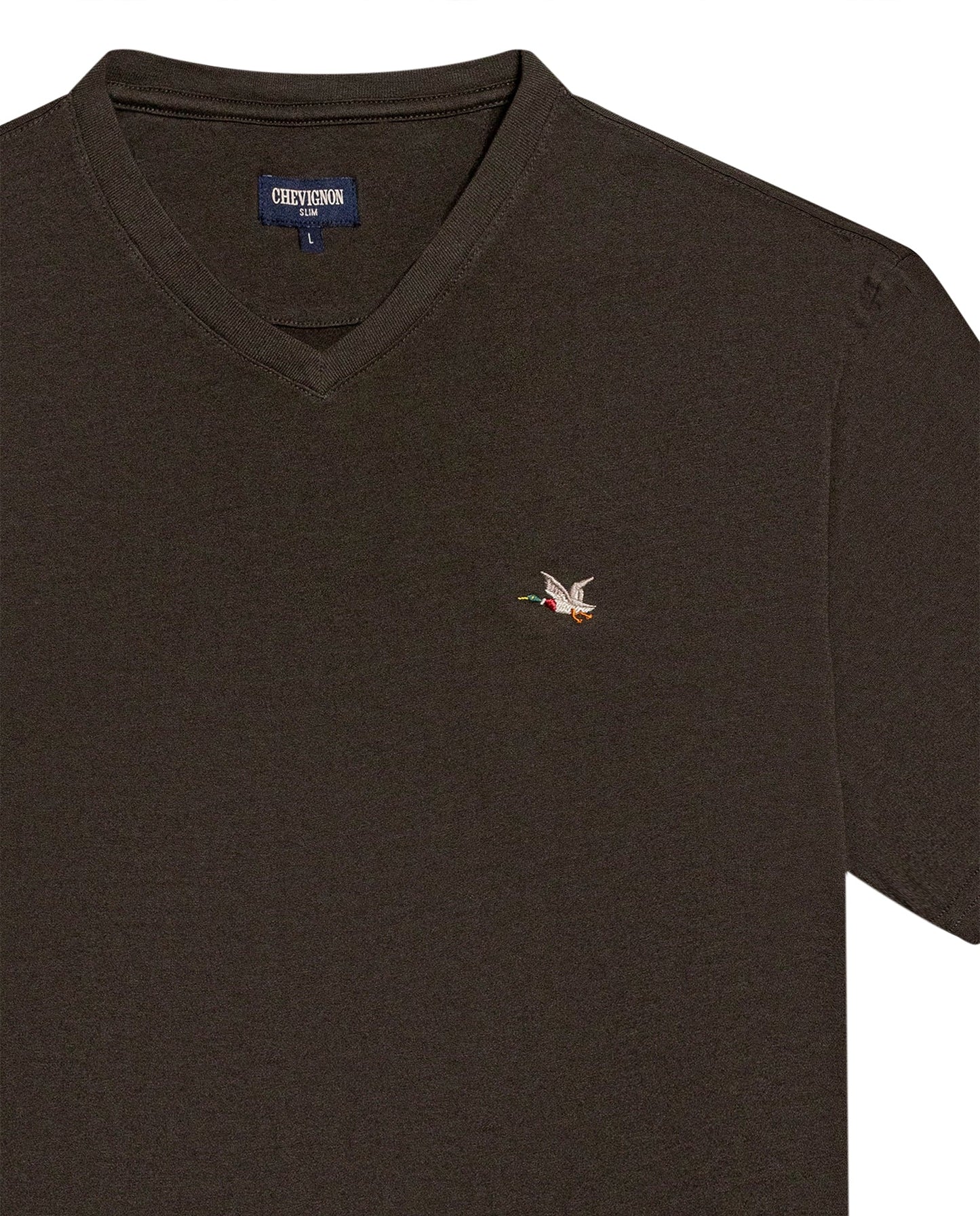 Men's Slim Fit V-Neck T-Shirt - Green