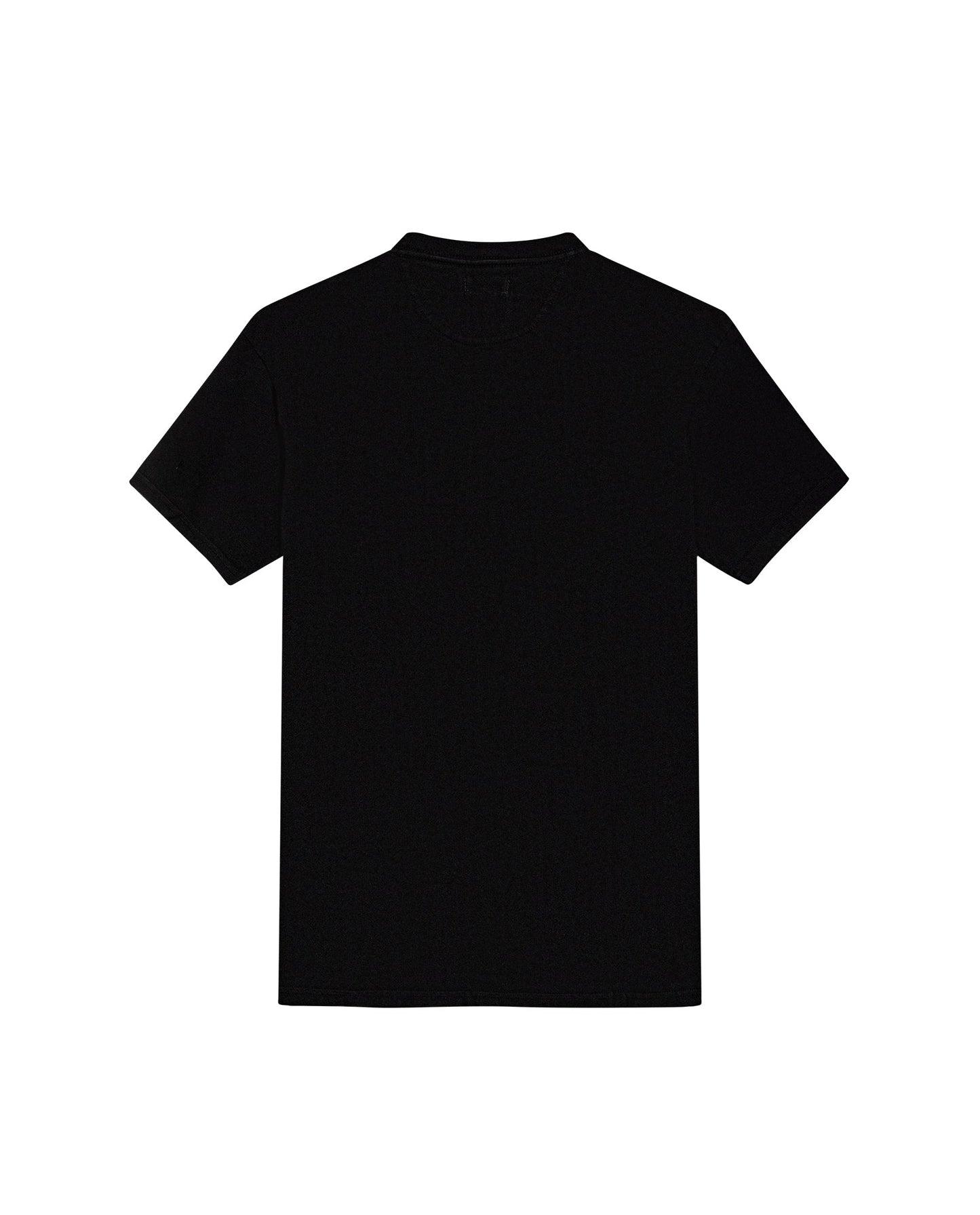 Men's T-Shirt Slim Fit Short Sleeve Crewneck Cotton Vibrant Embroidered Duck Heart Point Chest - Black