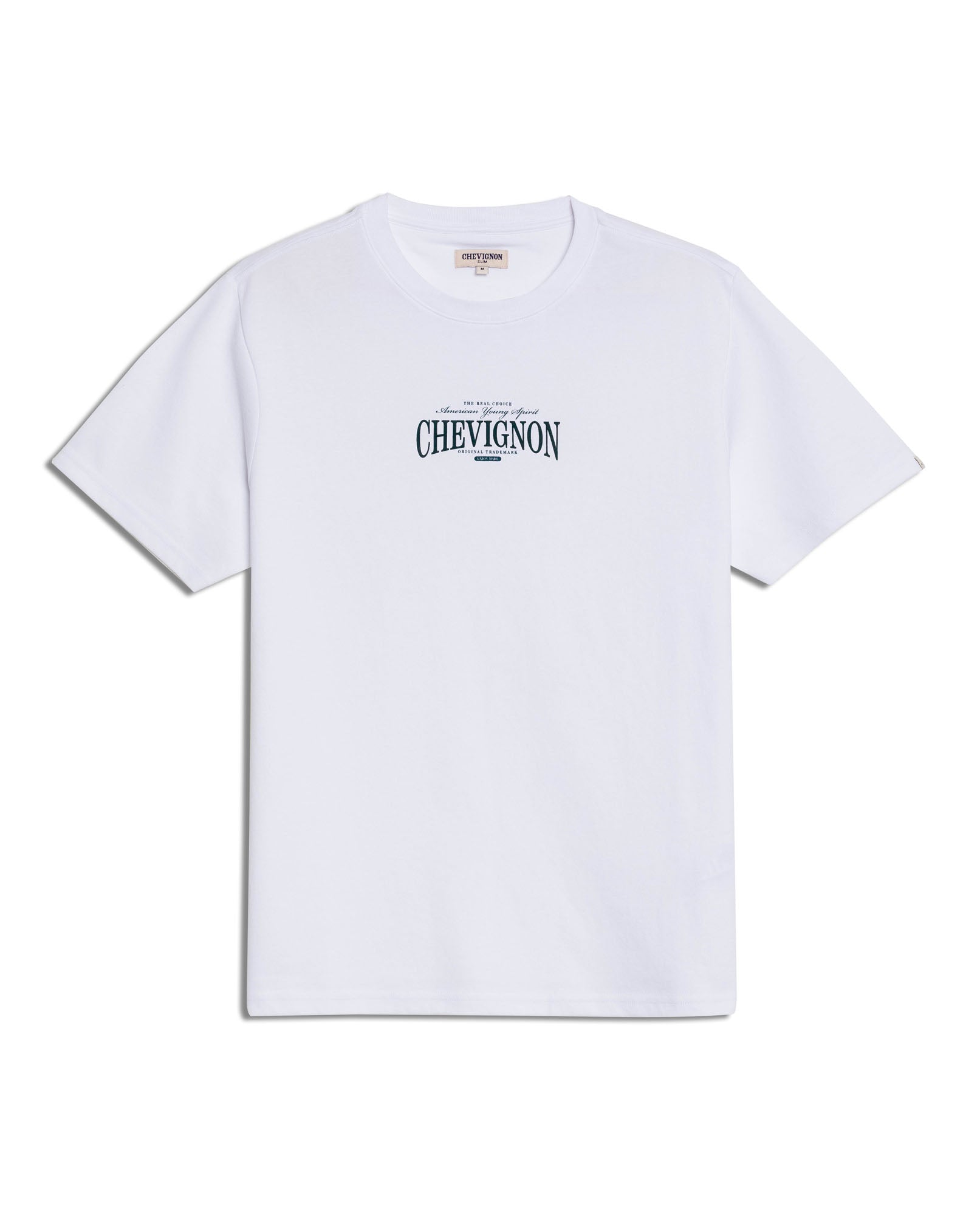 Men's T-Shirt Slim Fit Short Sleeve Cotton Polyester High Density Graphic Center Print Tactile Relief - White