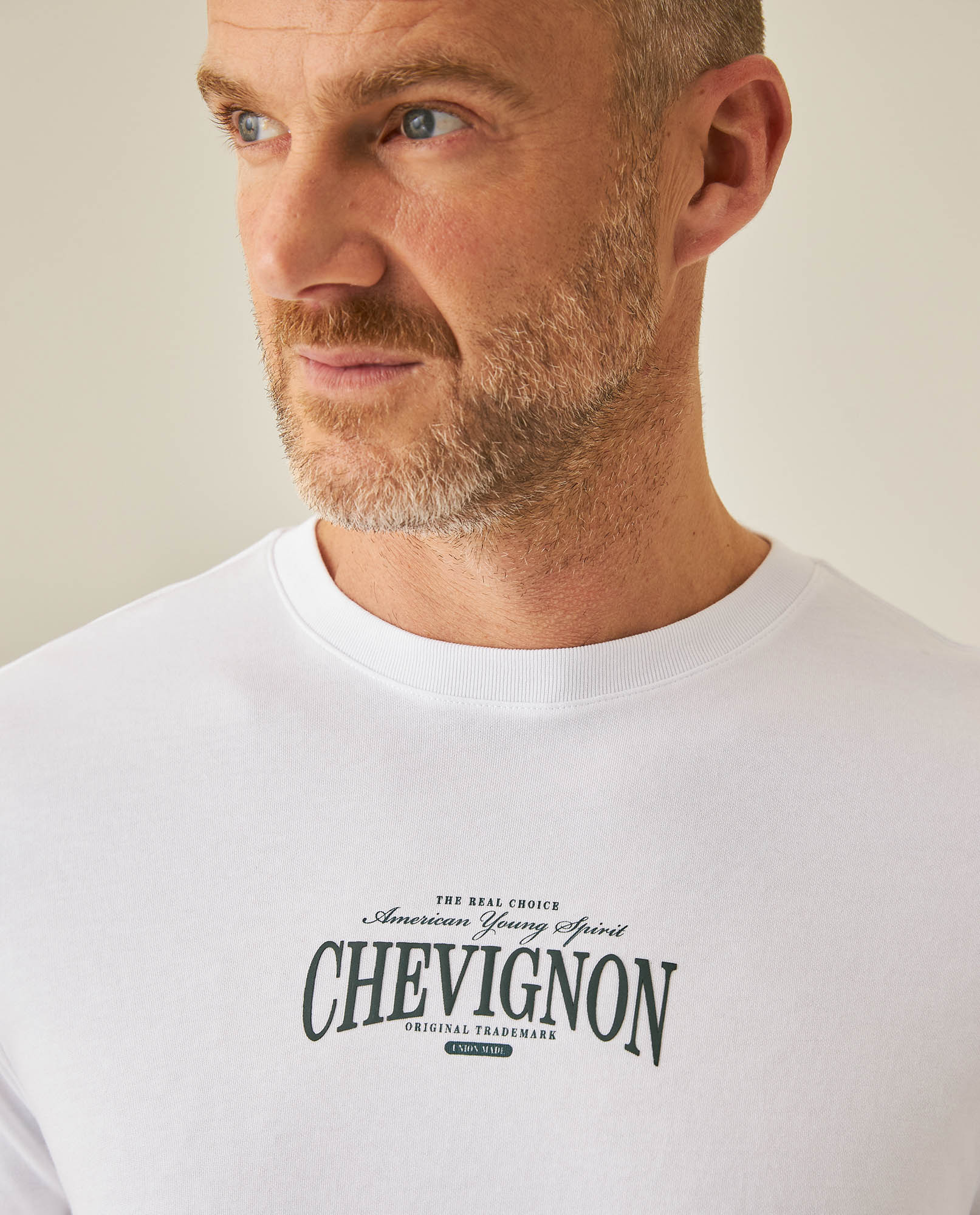 Men's T-Shirt Slim Fit Short Sleeve Cotton Polyester High Density Graphic Center Print Tactile Relief - White