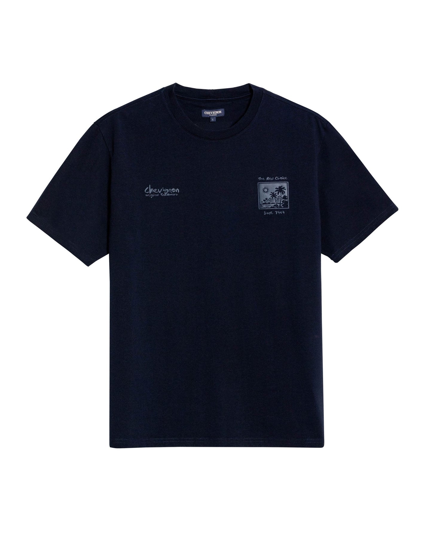 Men's T-Shirt Classic Fit Short Sleeve Cotton Jersey Polonia Front Back Graphics Heavy Rib Collar - Blue