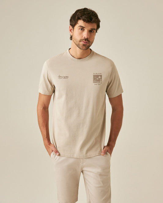 Men's T-Shirt Classic Fit Short Sleeve Cotton Jersey Polonia Front Back Graphics Heavy Rib Collar - Gray