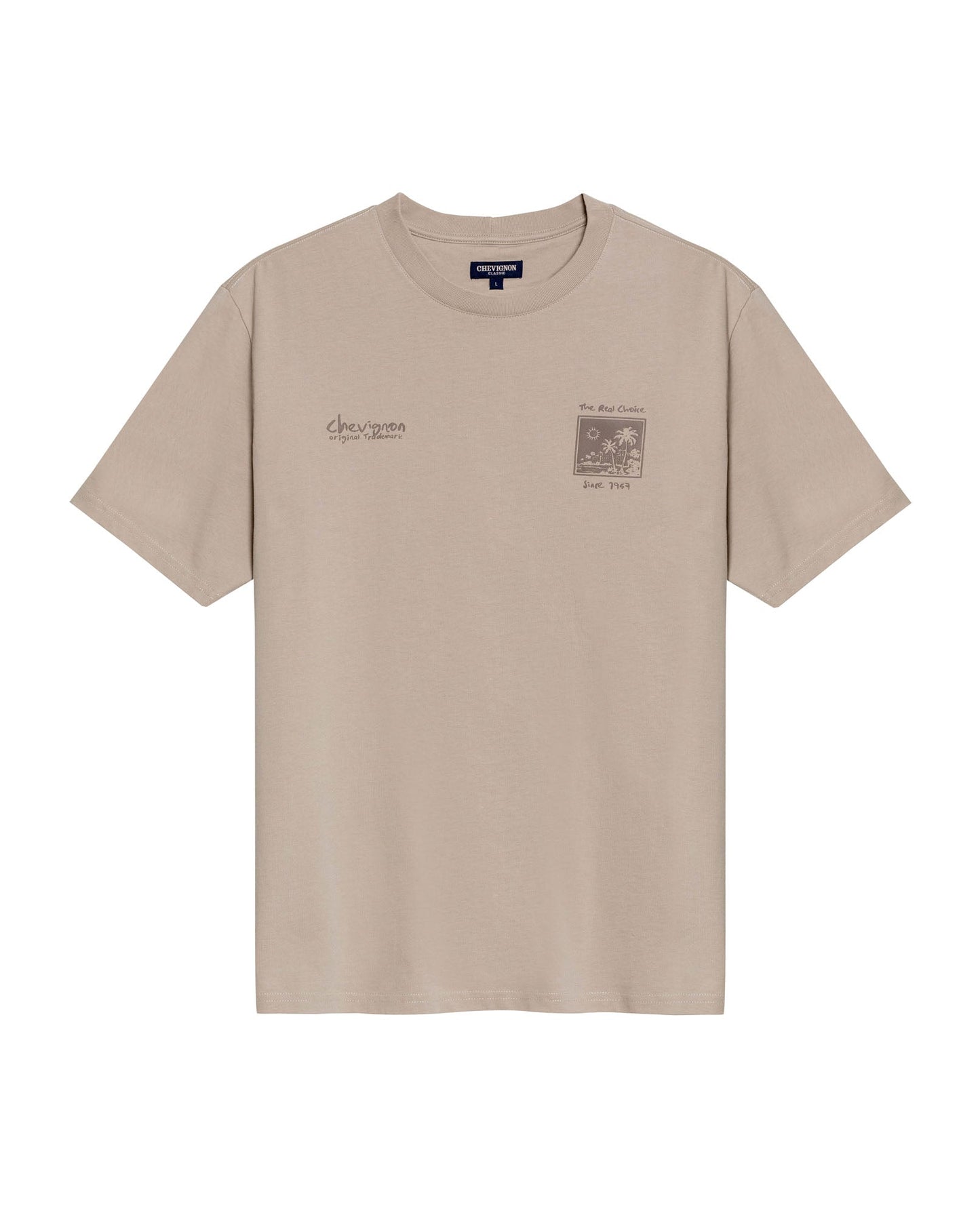 Men's T-Shirt Classic Fit Short Sleeve Cotton Jersey Polonia Front Back Graphics Heavy Rib Collar - Gray