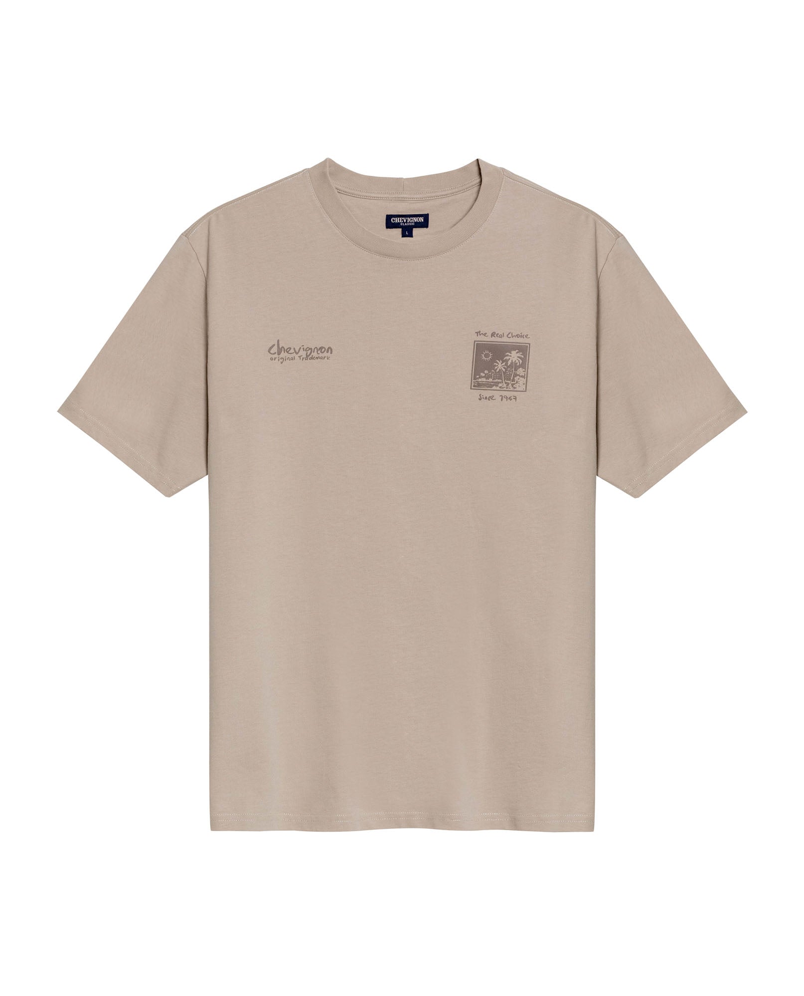 Men's T-Shirt Classic Fit Short Sleeve Cotton Jersey Polonia Front Back Graphics Heavy Rib Collar - Gray