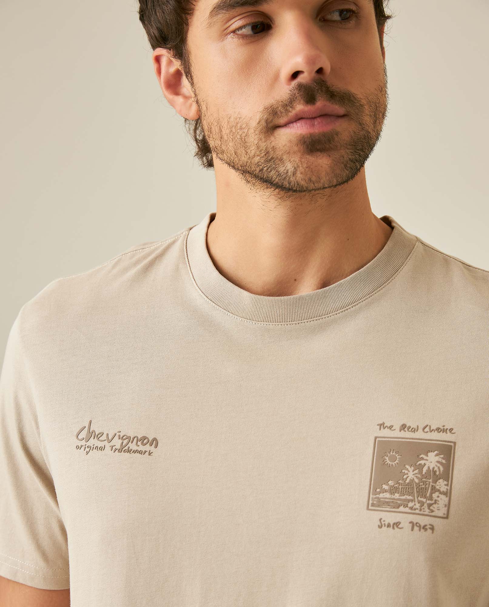 Men's T-Shirt Classic Fit Short Sleeve Cotton Jersey Polonia Front Back Graphics Heavy Rib Collar - Gray