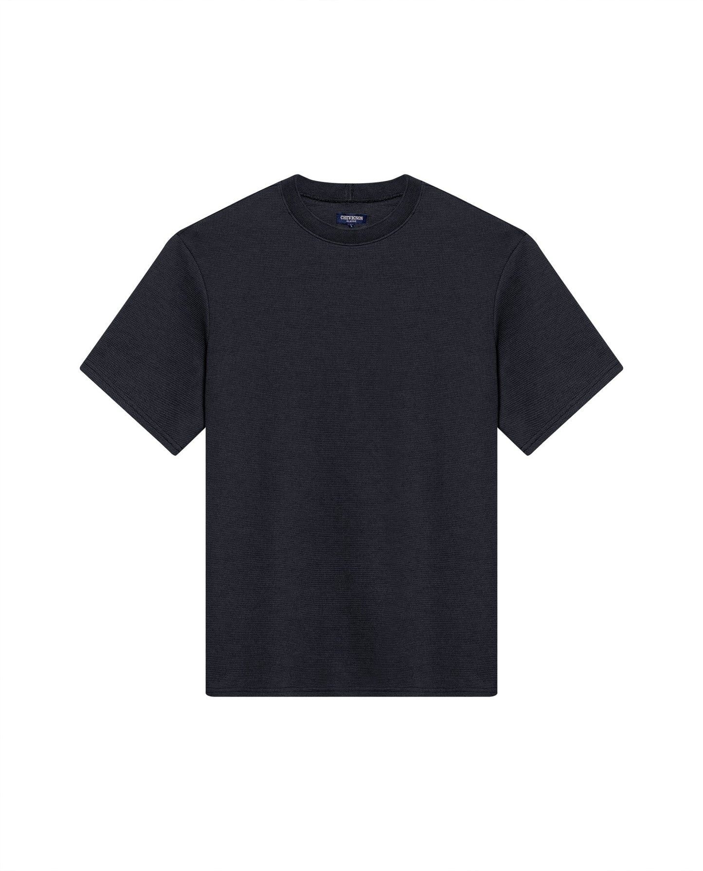Men's T-Shirt Classic Fit Short Sleeve Cotton Polyester Waffle Texture Distinctive Tactile DiMen'sion - Gray
