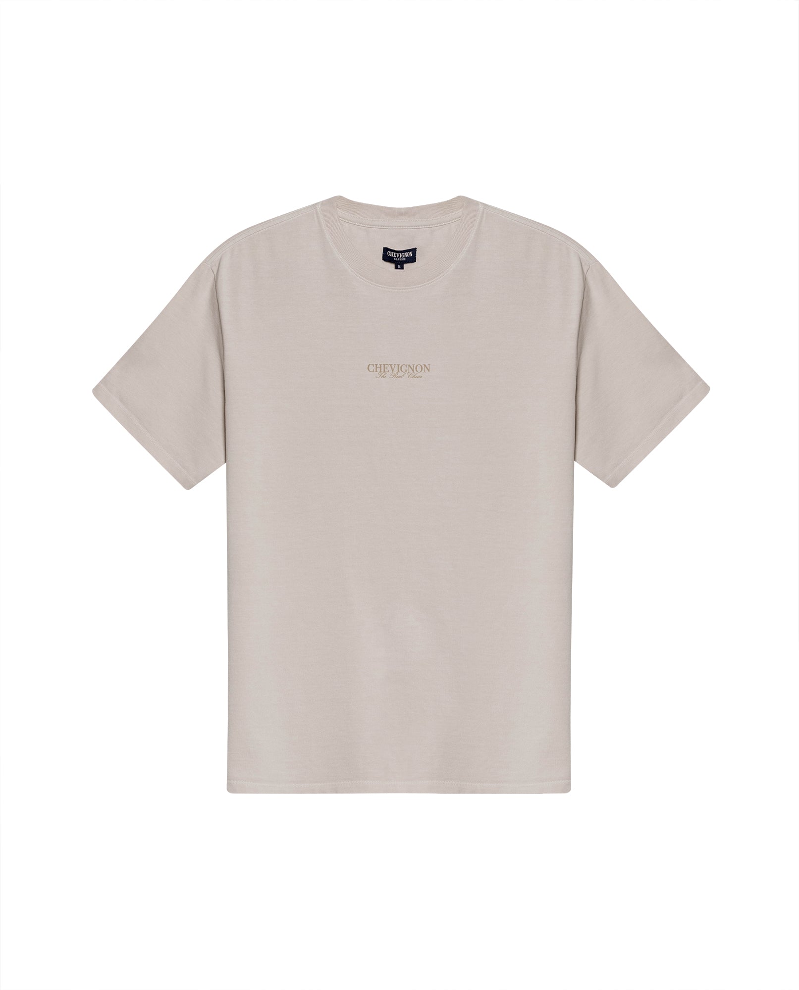 Men's T-Shirt Classic Fit Short Sleeve Cotton Jersey Heavy Washed Front Graphics Back Appliqué - Raw