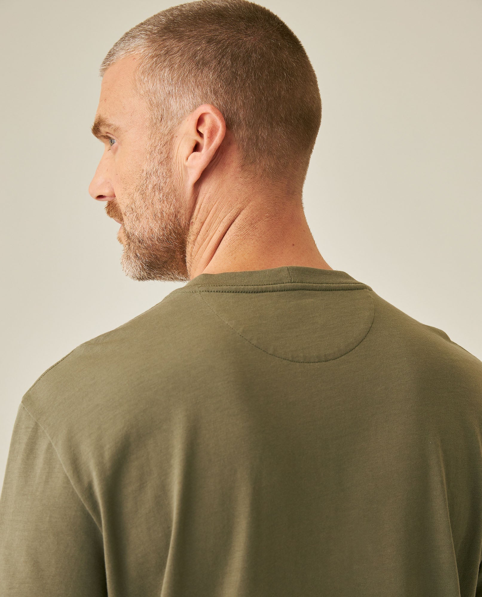 Men's T-Shirt Classic Fit Short Sleeve Crewneck Cotton Jersey Medium Weight Military Camo Aesthetic Chest Graphic - Green