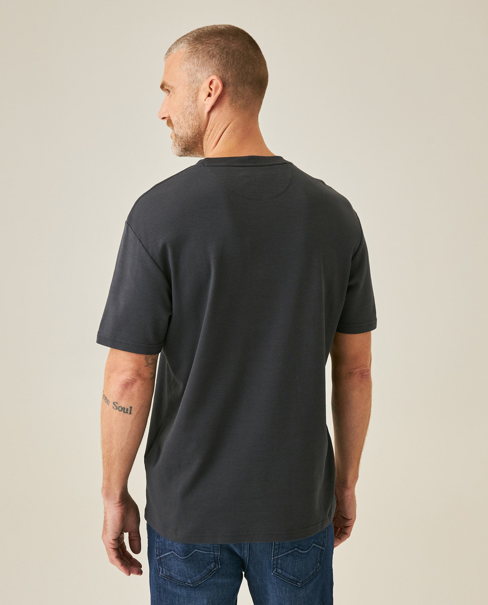 Men's T-Shirt Slim Fit Short Sleeve Minimalist Duck - Gray