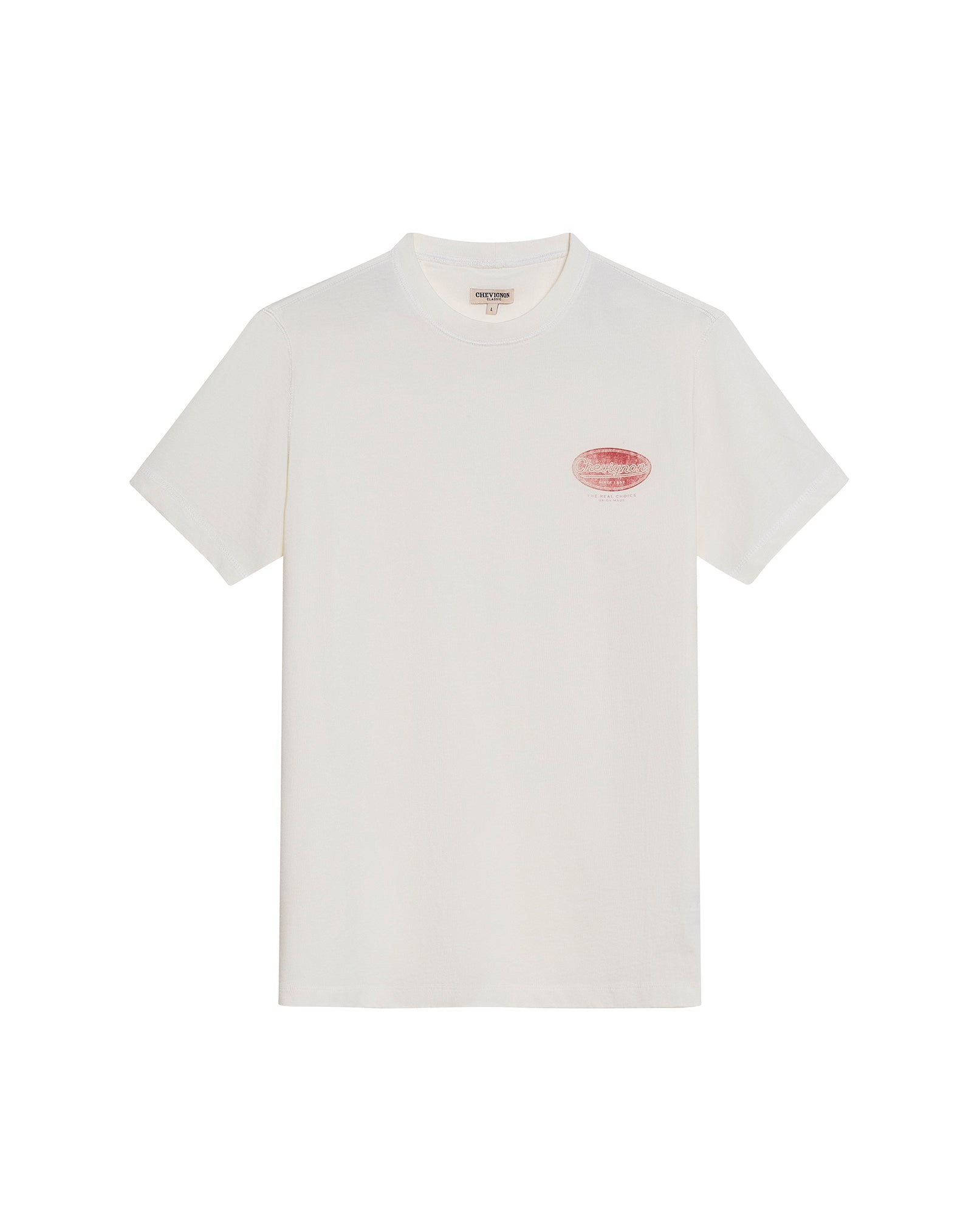 Men's Rodeo T-Shirt Classic Fit Short Sleeve Cotton Jersey Varsovia Medium Weight Decorative Seams Localized Print - Raw