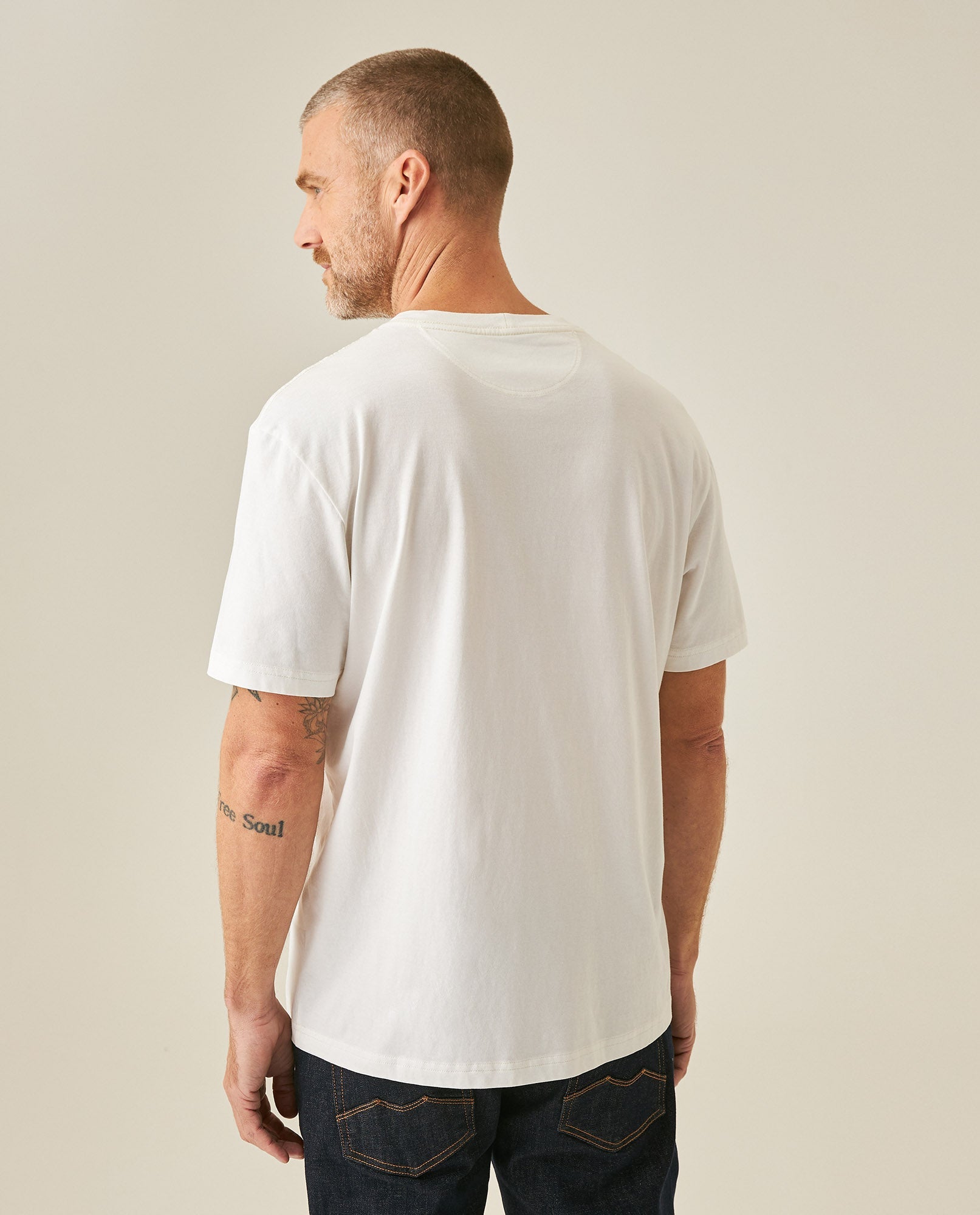 Men's Rodeo T-Shirt Slim Fit Short Sleeve Cotton Jersey Nazca Medium Weight Front Back Graphics - Raw