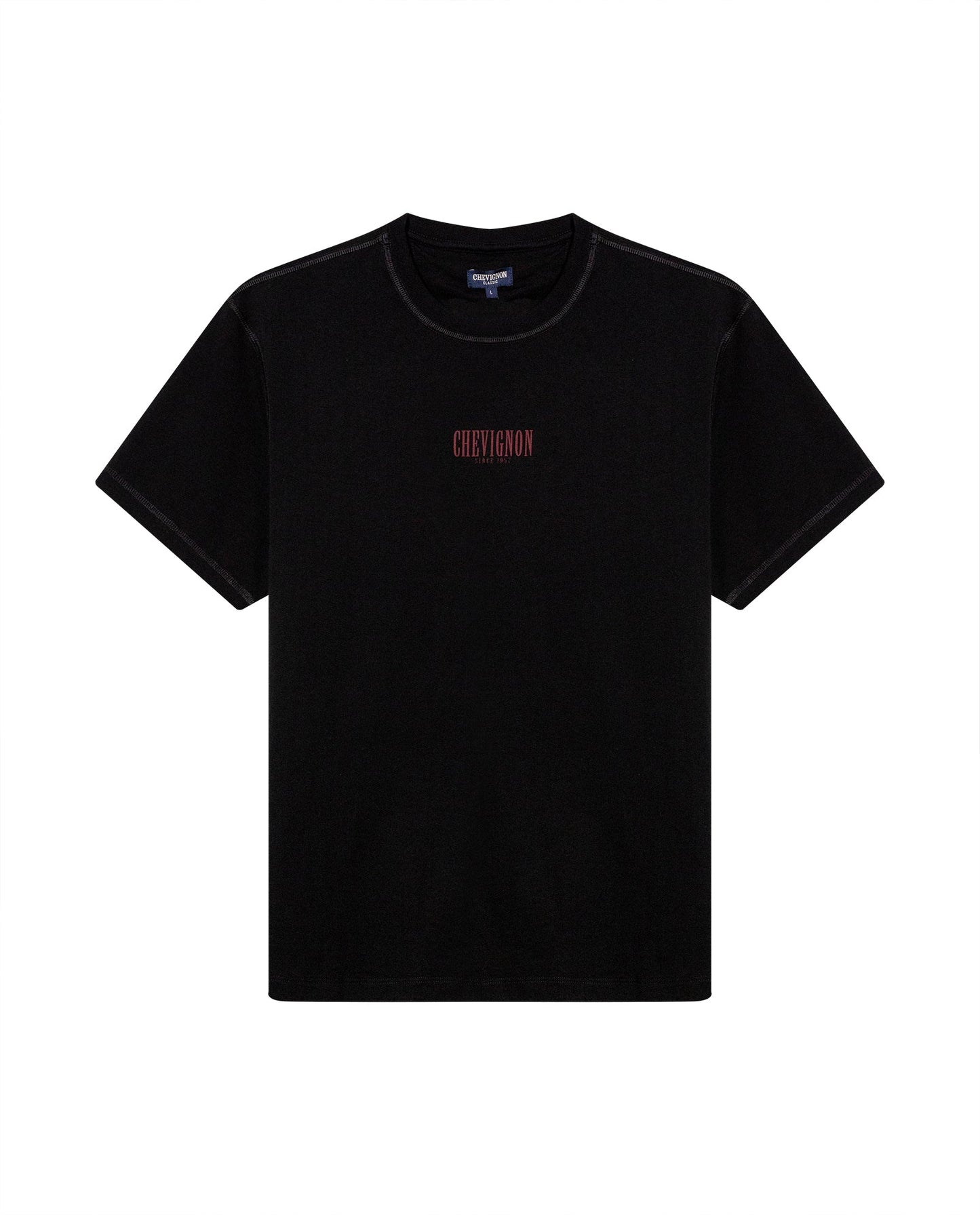 Men's Rodeo T-Shirt Classic Fit Short Sleeve Cotton Jersey Toscana Medium Weight Decorative Seams - Black