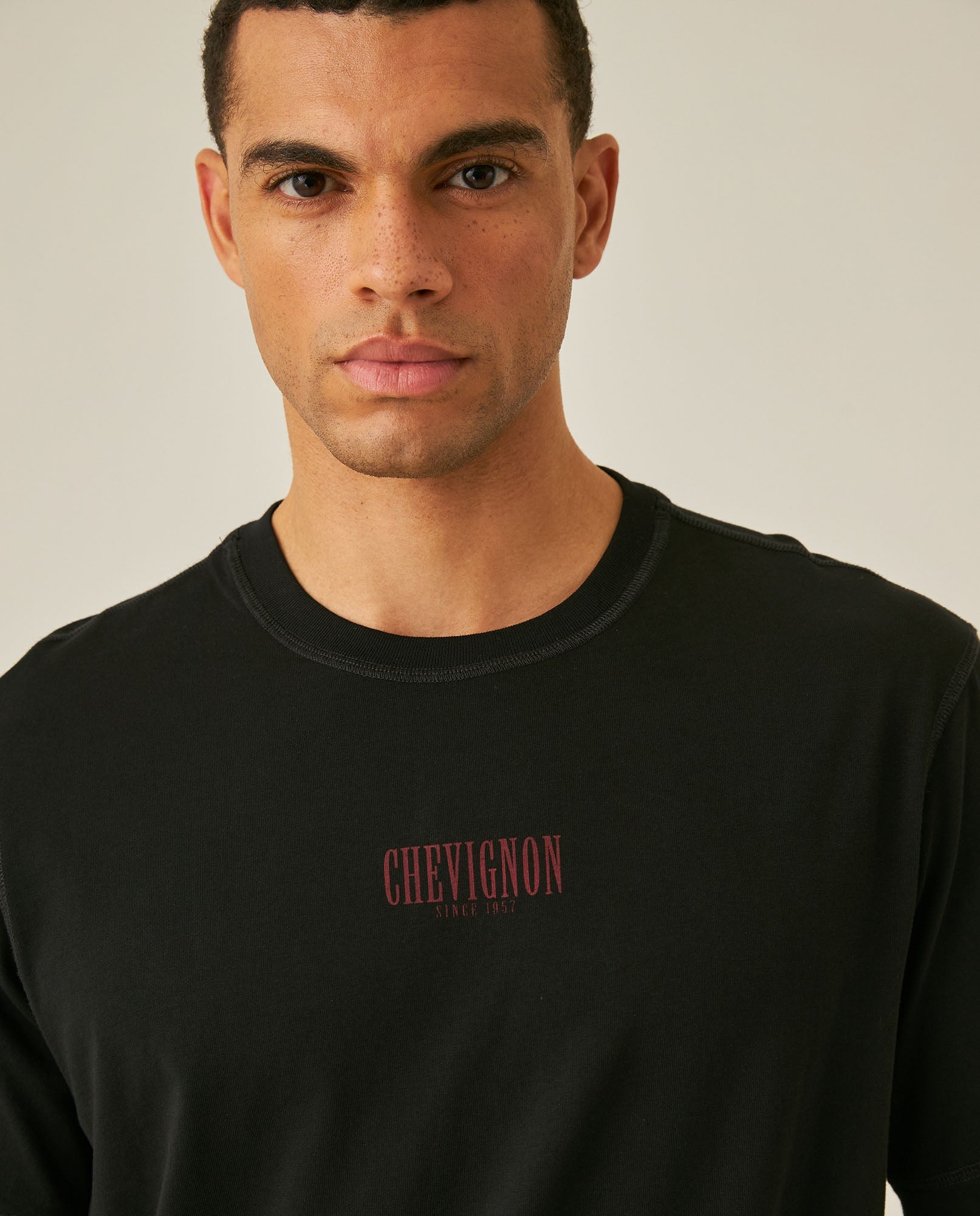 Men's Rodeo T-Shirt Classic Fit Short Sleeve Cotton Jersey Toscana Medium Weight Decorative Seams - Black