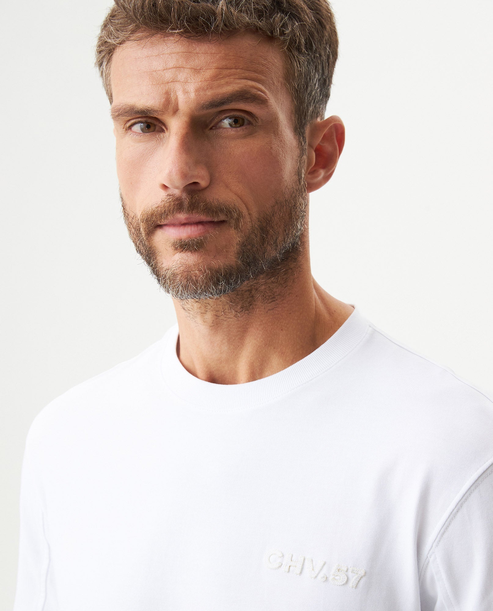 Men's Classic Fit Long Sleeve T-shirt in Cotton Voyage