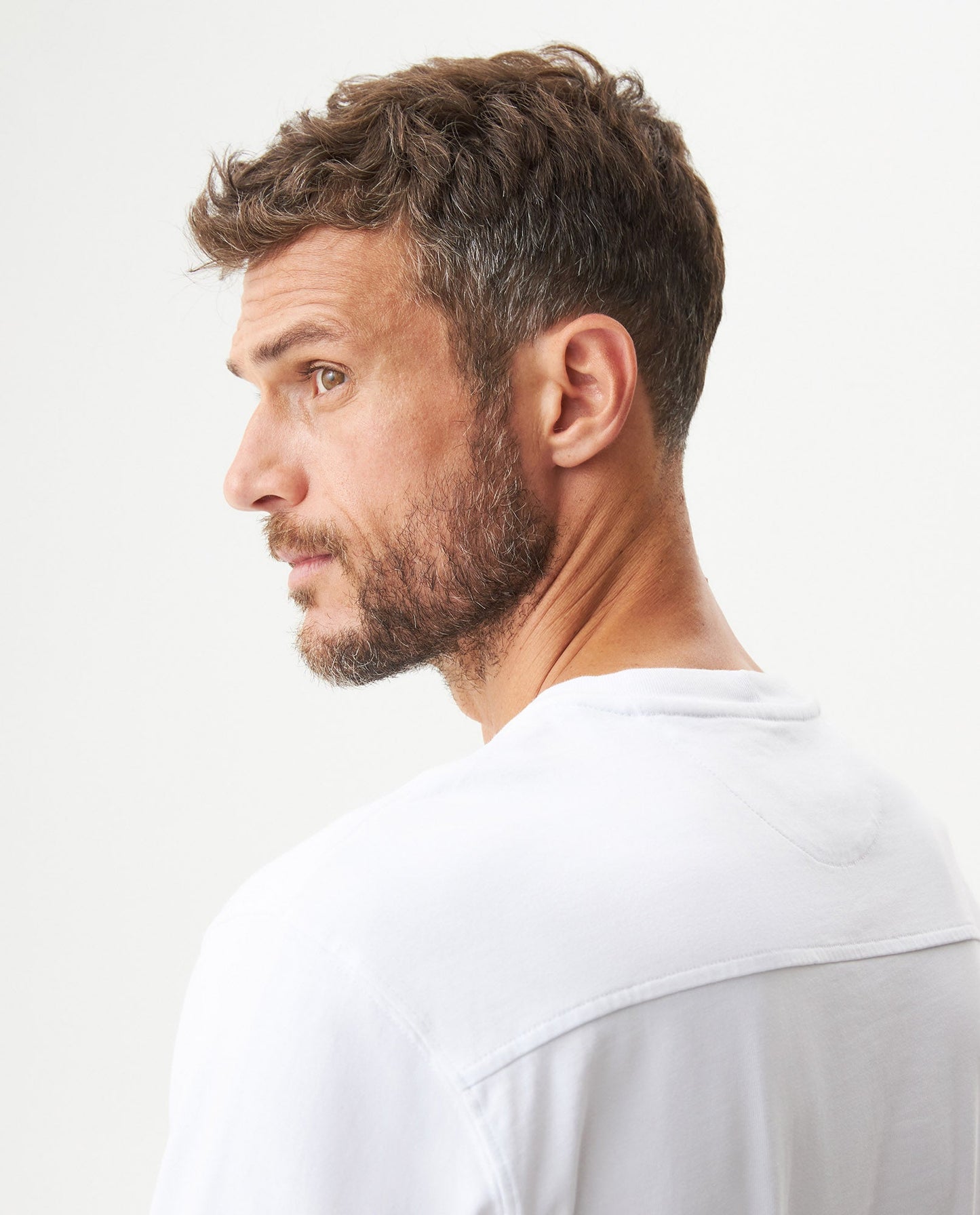 Men's Classic Fit Long Sleeve T-shirt in Cotton Voyage