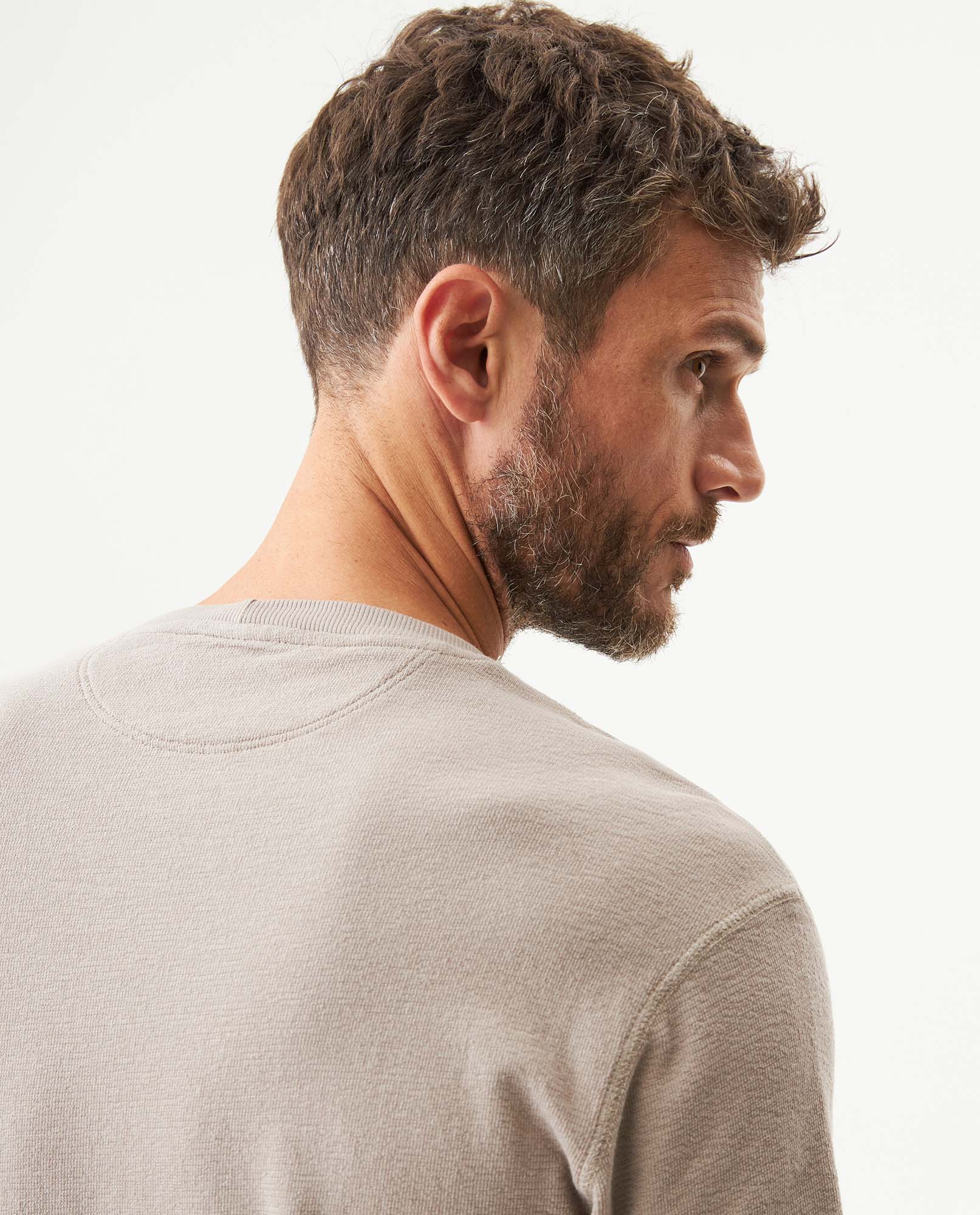 Men's Slim Fit Textured T-shirt in Cotton Seafarer