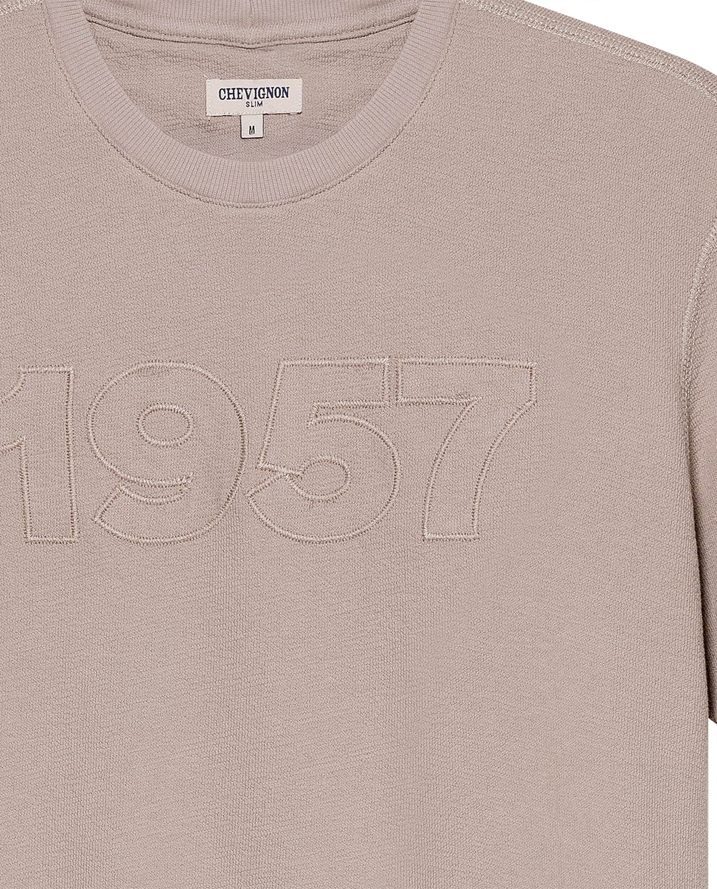 Men's Slim Fit Textured T-shirt in Cotton Seafarer