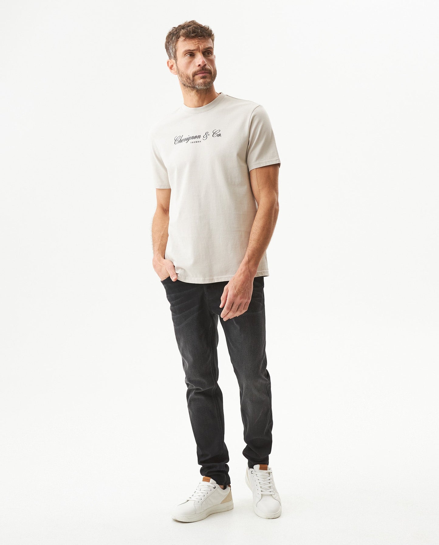 Men's Classic Fit Short Sleeve T-shirt in Cotton Ballroom