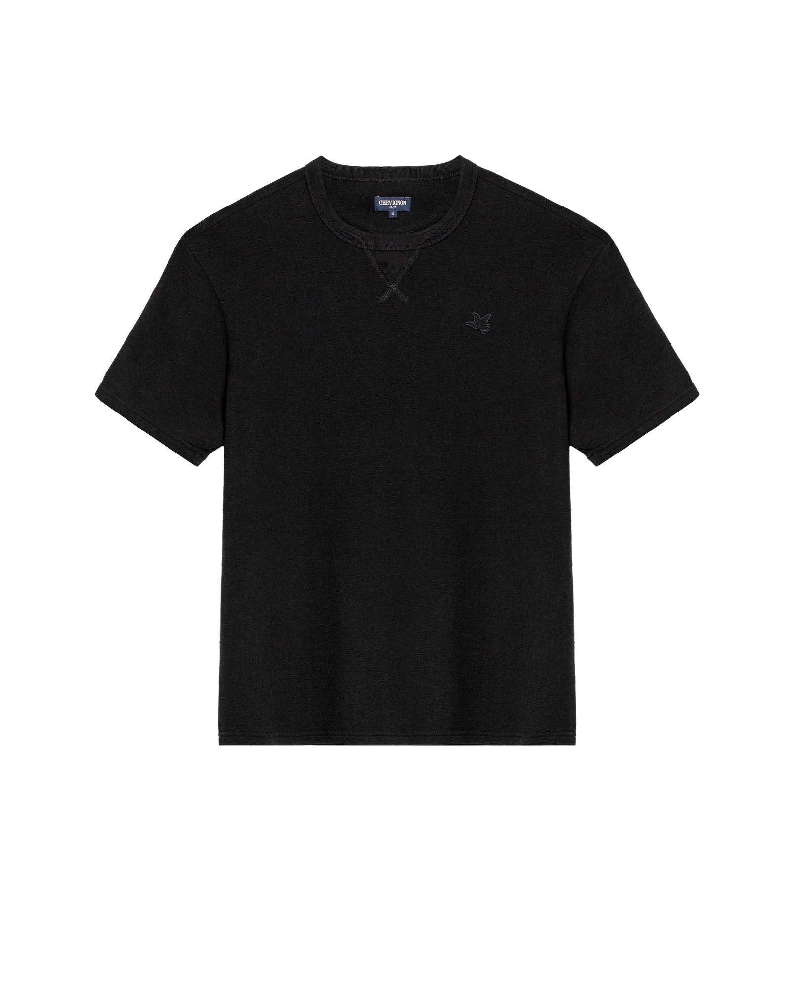 Men's V-Neck Slim Fit T-shirt in Cotton-Polyester Blend Lighthouse