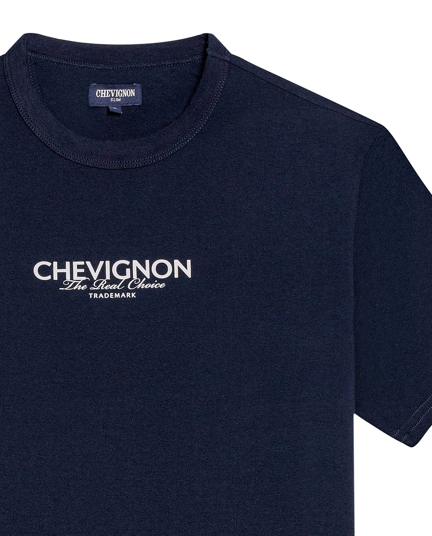 Men's Slim Fit Typographic Graphic T-shirt in Cotton Seafront