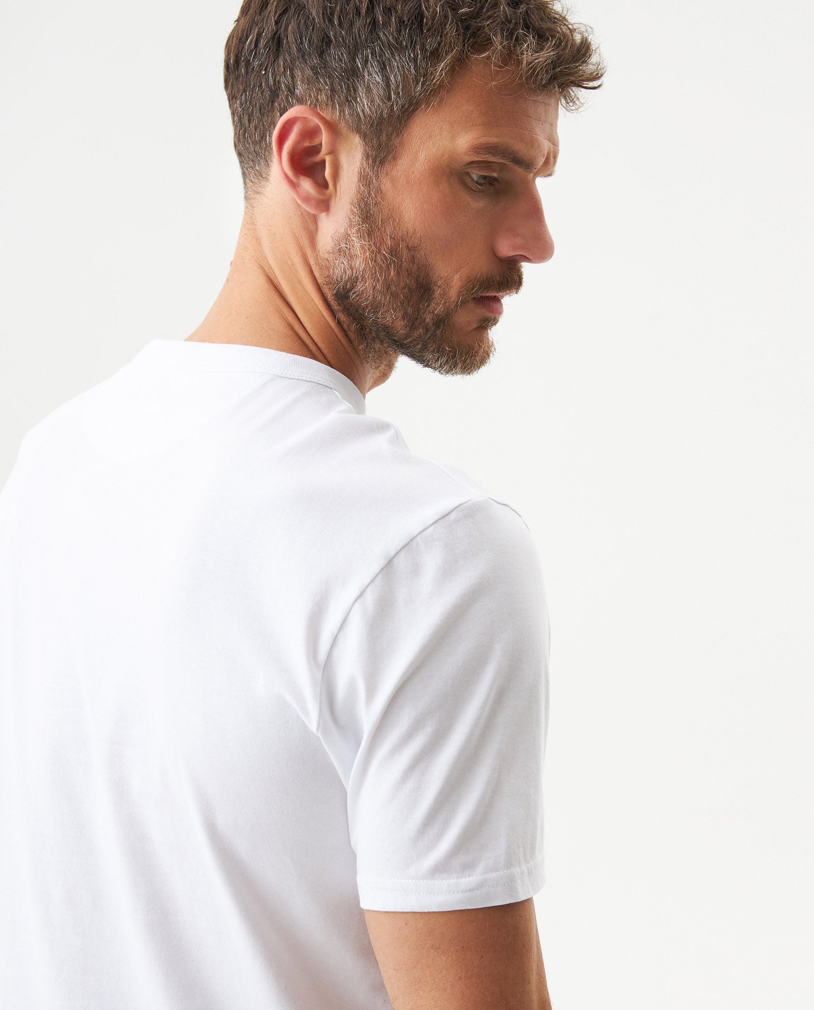 Men's Slim Fit Typographic Graphic T-shirt in Cotton Seafront