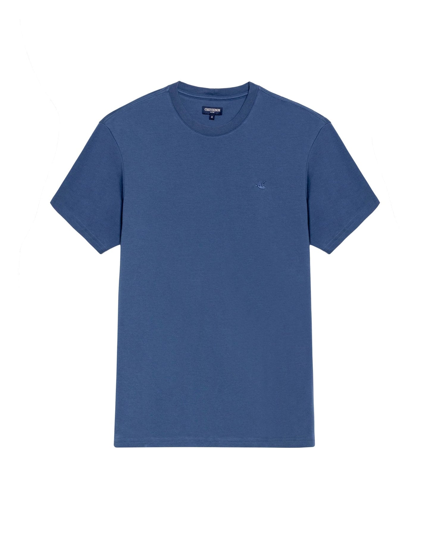 Men's Embroidered Slim Fit T-shirt in Cotton Twilight