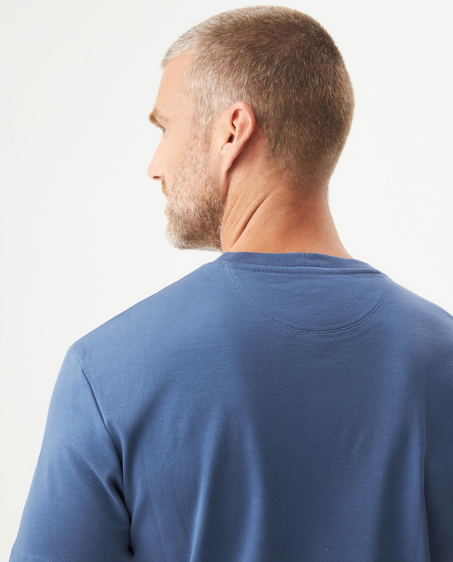 Men's Embroidered Slim Fit T-shirt in Cotton Twilight