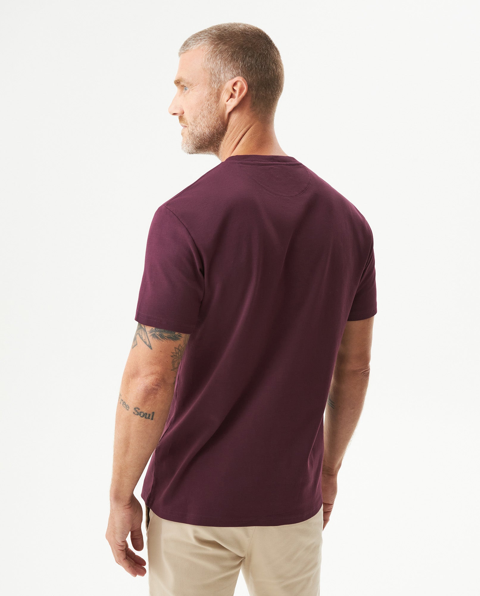 Men's Embroidered Slim Fit T-shirt in Cotton Twilight