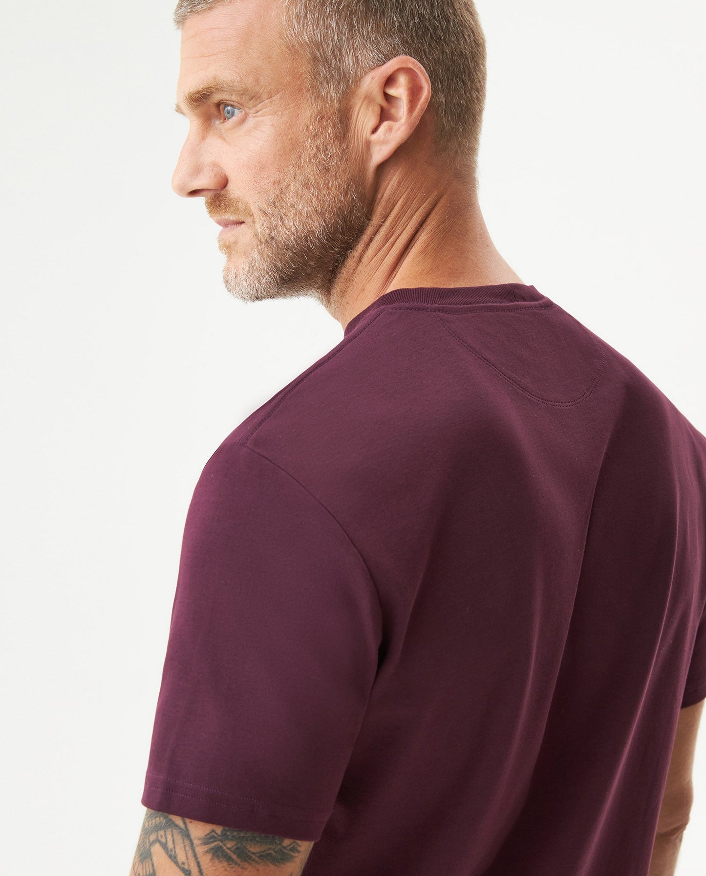 Men's Embroidered Slim Fit T-shirt in Cotton Twilight