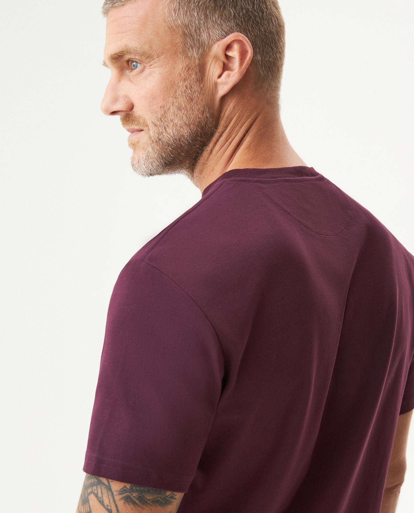 Men's Embroidered Slim Fit T-shirt in Cotton Twilight