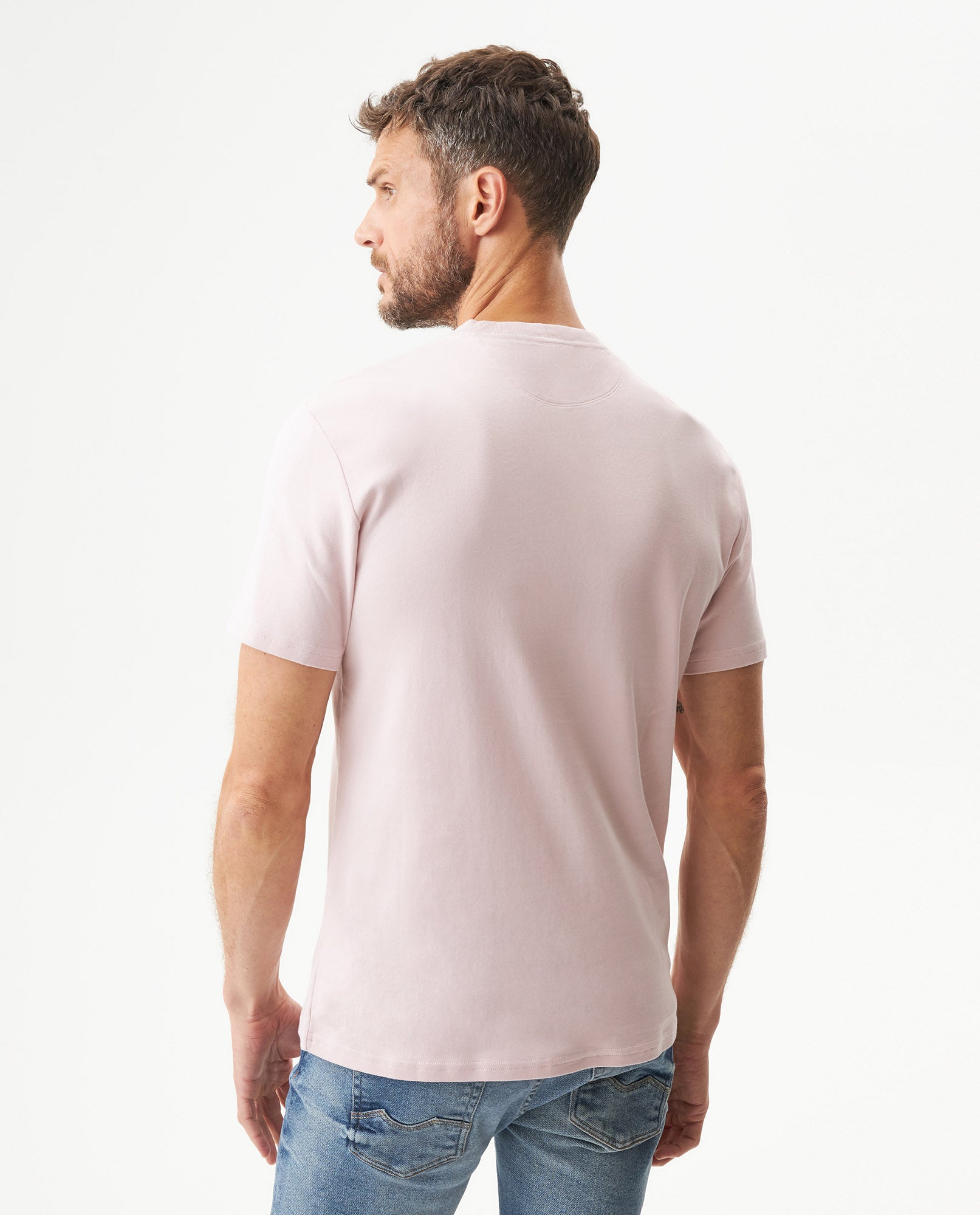 Men's Embroidered Slim Fit T-shirt in Cotton Twilight