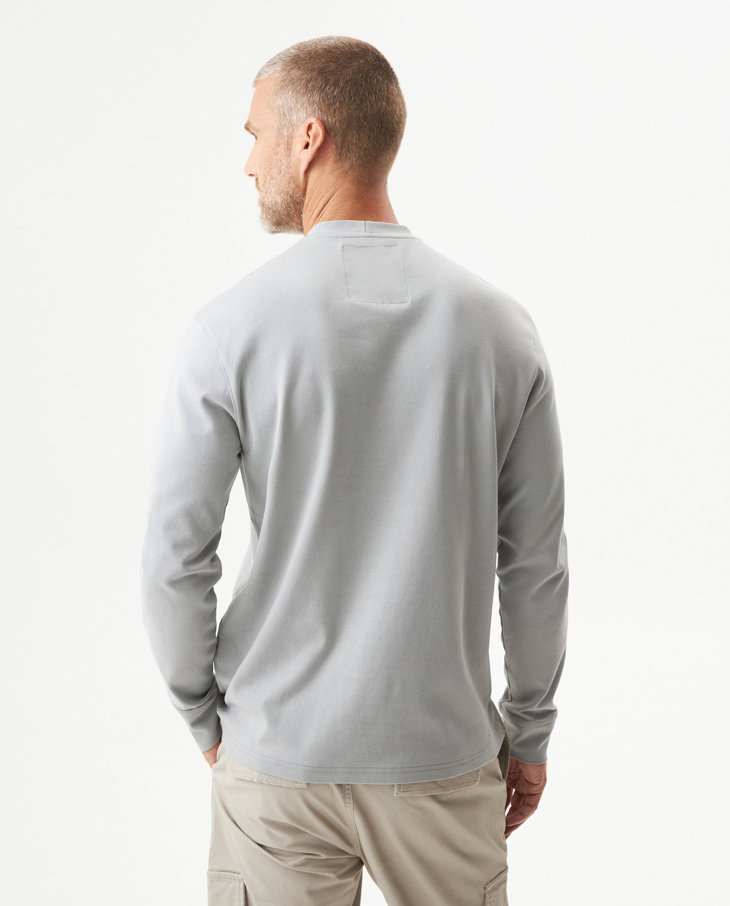 Men's Racing Long Sleeve Regular Fit T-shirt in Cotton Compass