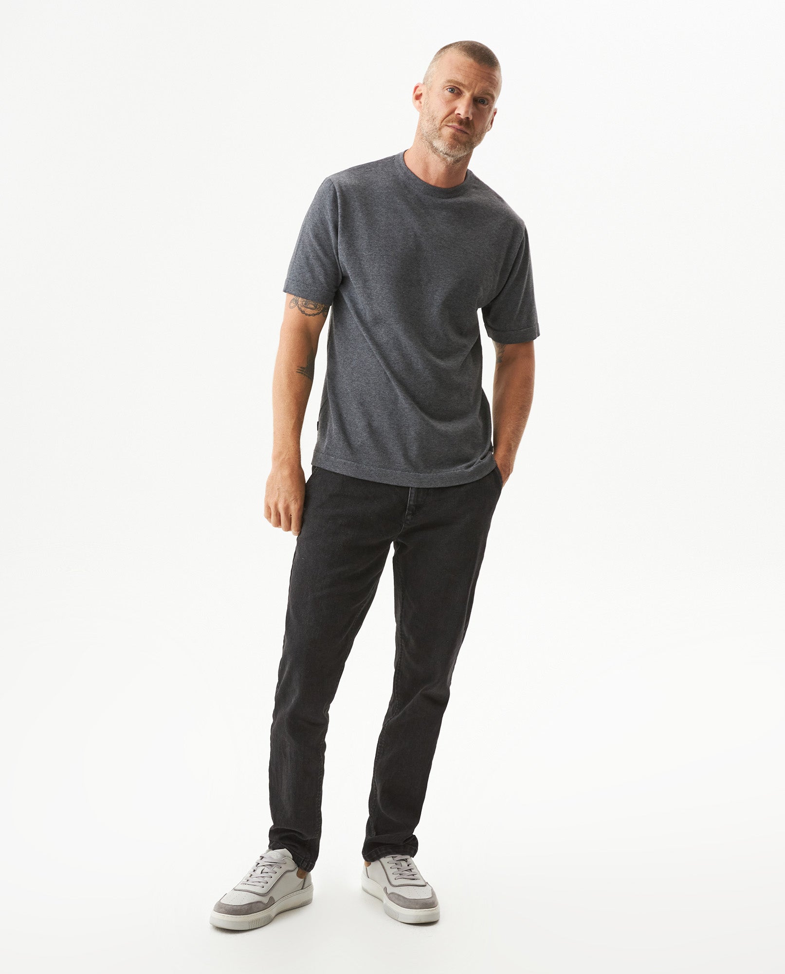 Men's Heathered Cotton Knit T-shirt Sparkle